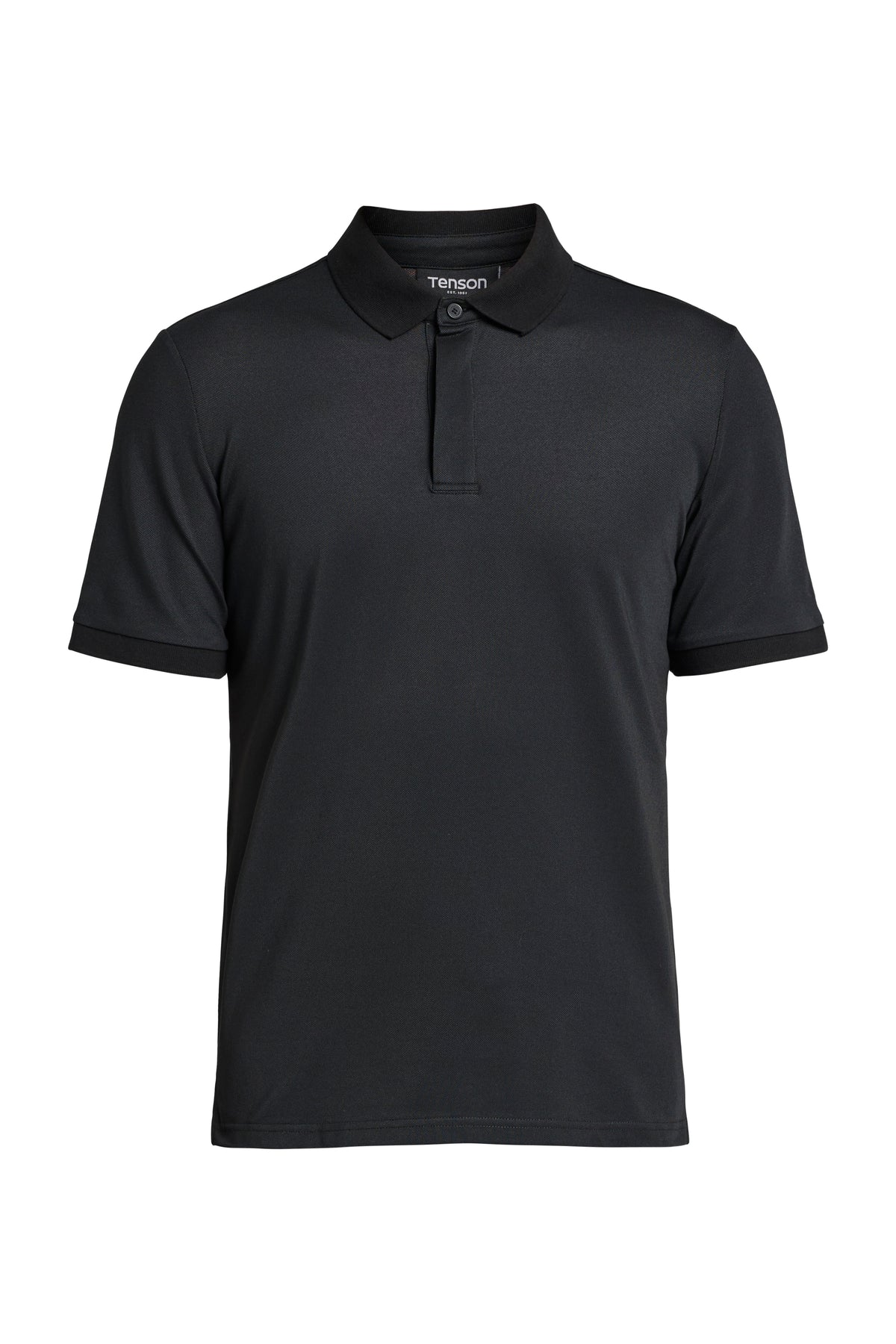Tenson Prio Polo Men Schwarz, Vorderansicht