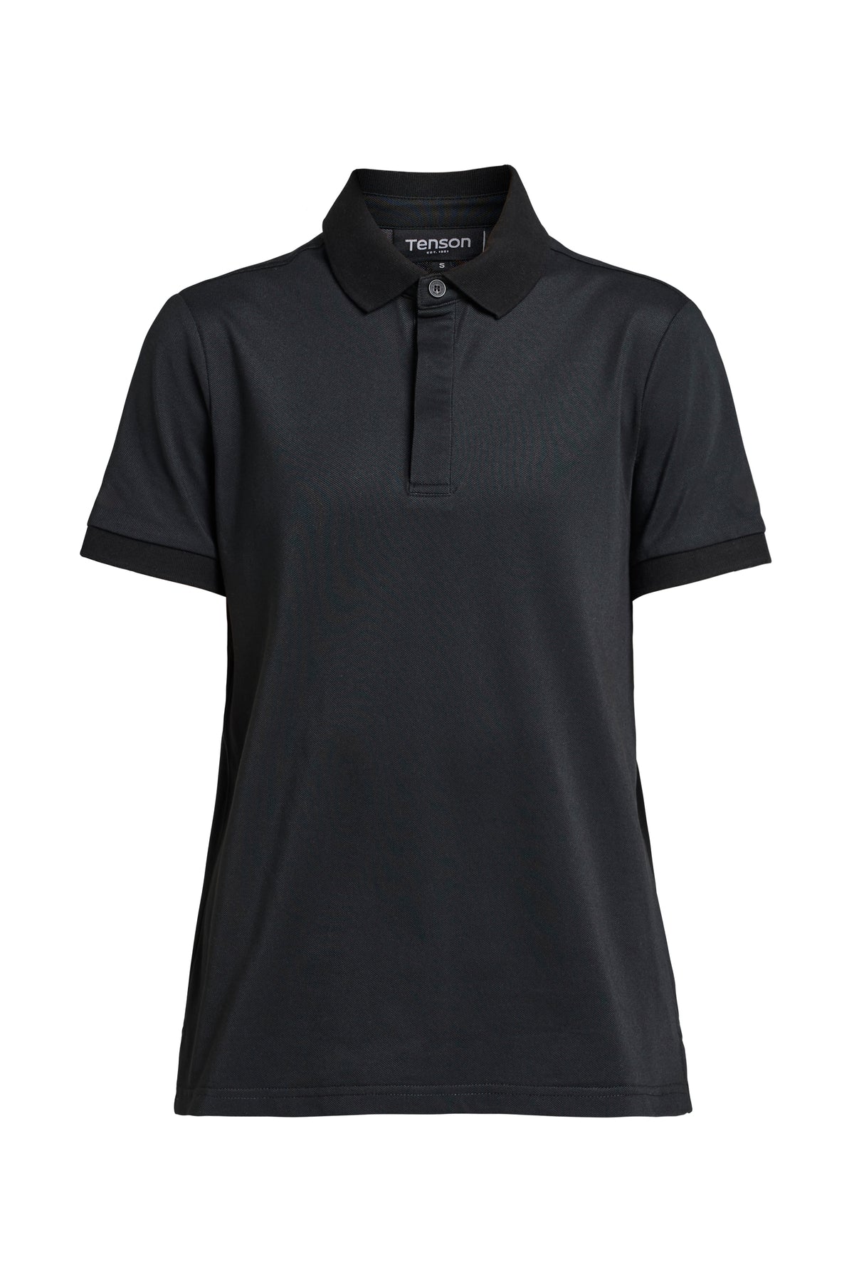Tenson Prio Polo Women Schwarz, Vorderansicht