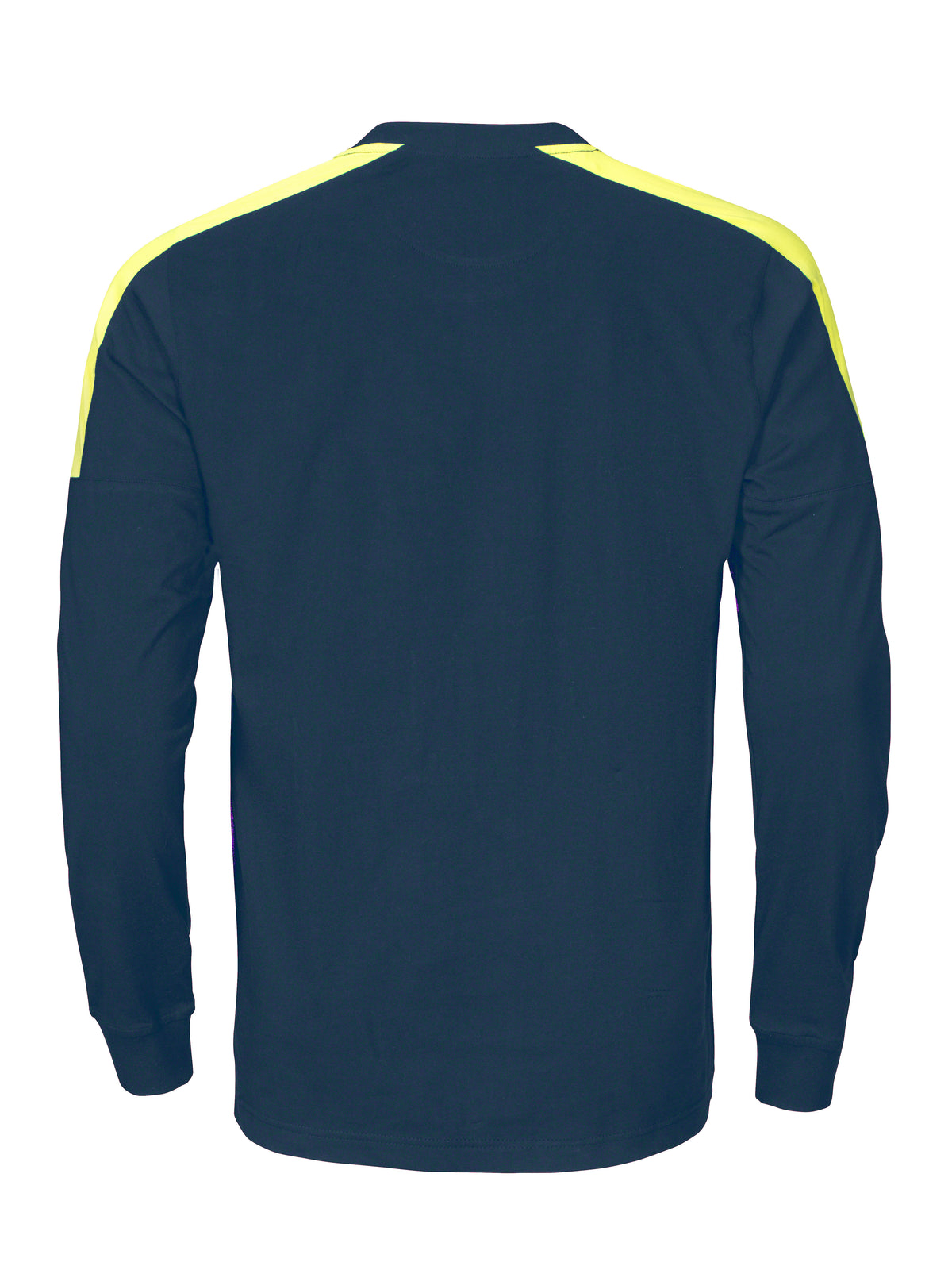 ProJob 2020 Langarm T-Shirt Marine/Gelb, Rückansicht