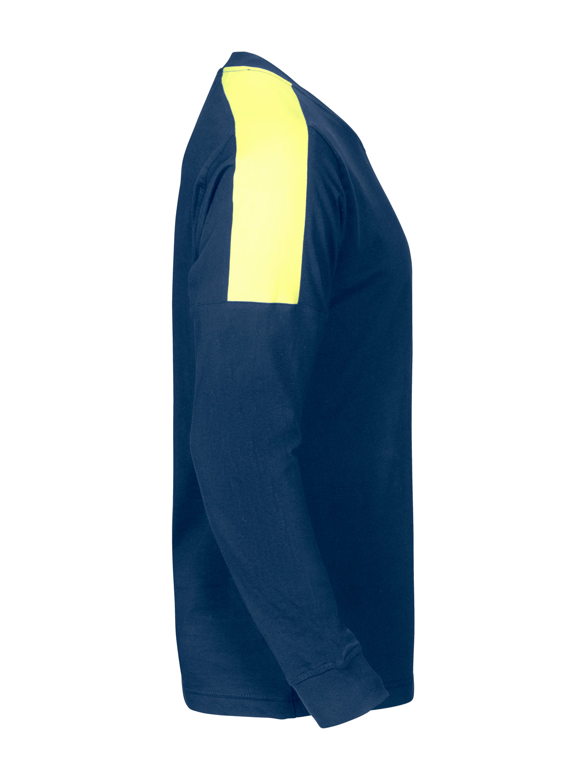 ProJob 2020 Langarm T-Shirt Marine/Gelb, Seitenansicht rechts