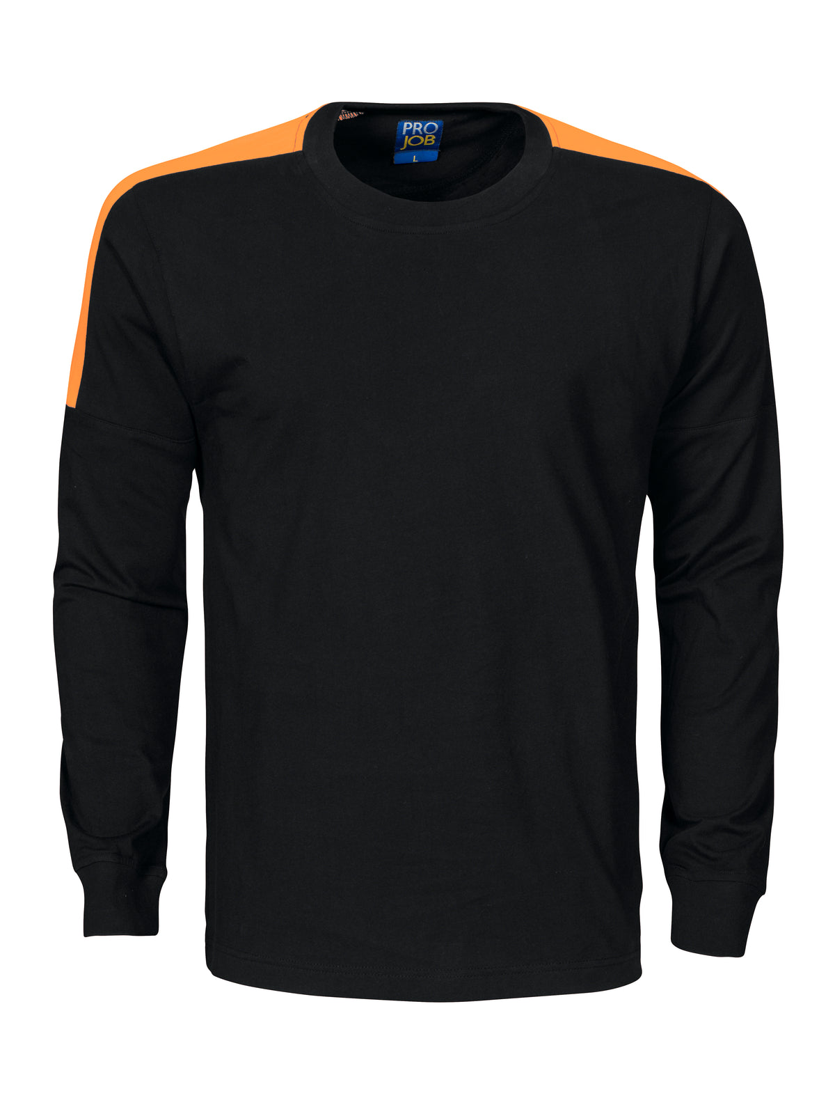 ProJob 2020 Langarm T-Shirt Schwarz/Orange, Vorderansicht