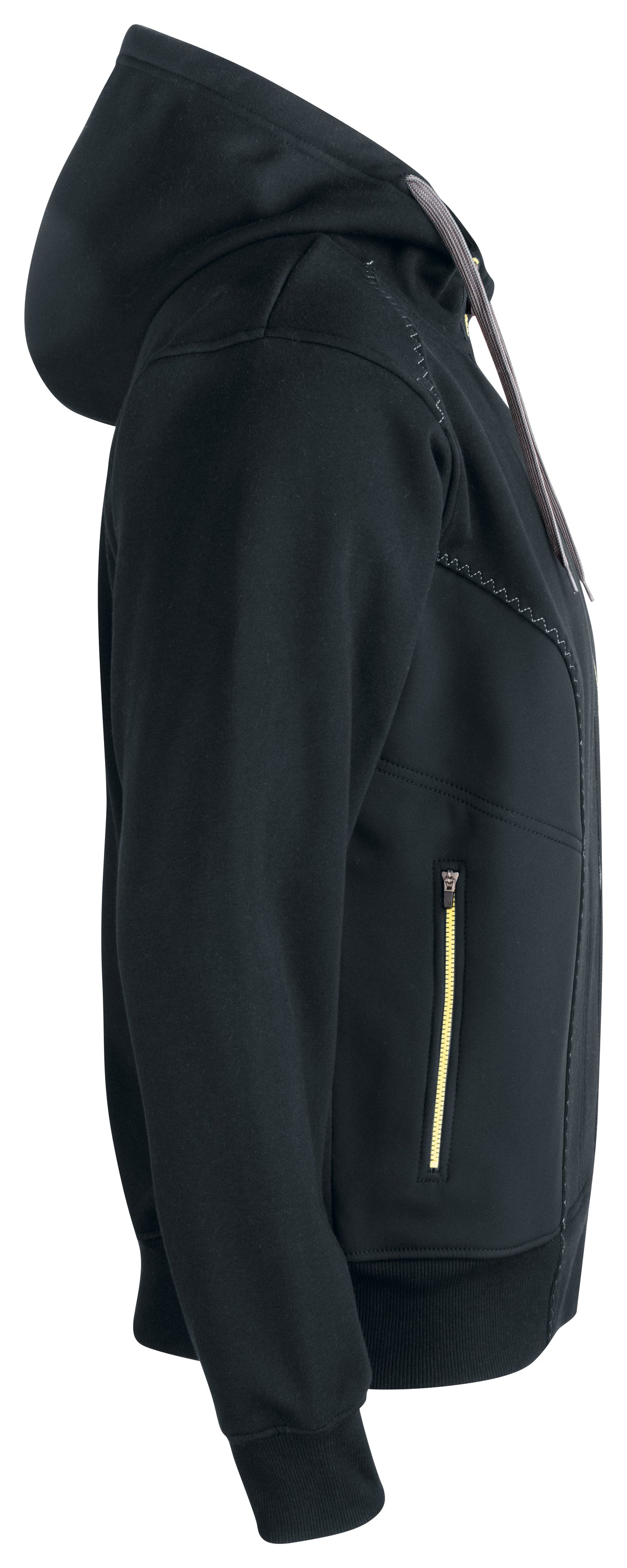 ProJob 2116 Kapuzenjacke Schwarz, Seitenansicht rechts
