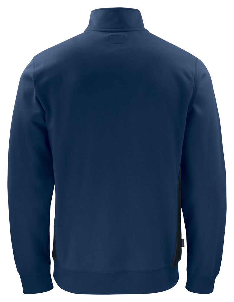 PRO JOB - 2128 Sweatshirt Half zip mit Kontrastelementen