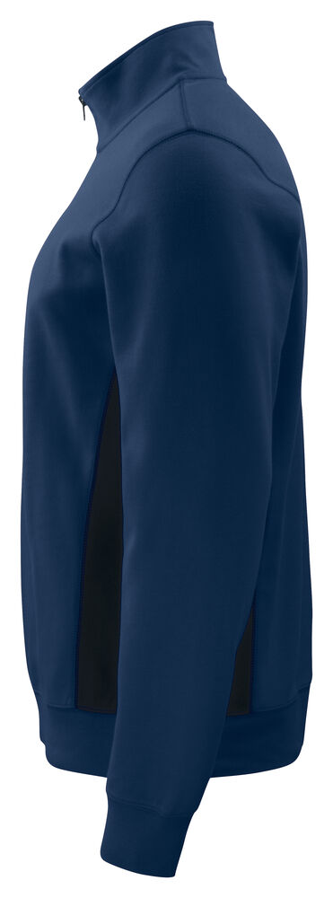 PRO JOB - 2128 Sweatshirt Half zip mit Kontrastelementen