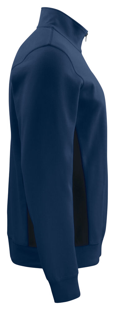 PRO JOB - 2128 Sweatshirt Half zip mit Kontrastelementen