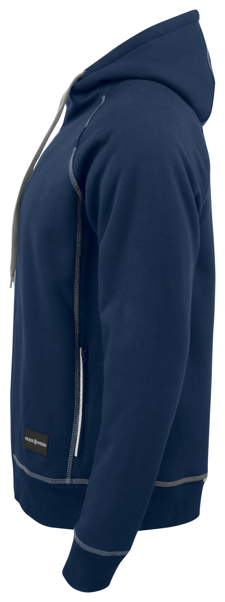 ProJob - 2130 Dickere Kapuzen Sweatshirt-Jacke mit Kontrastnähten
