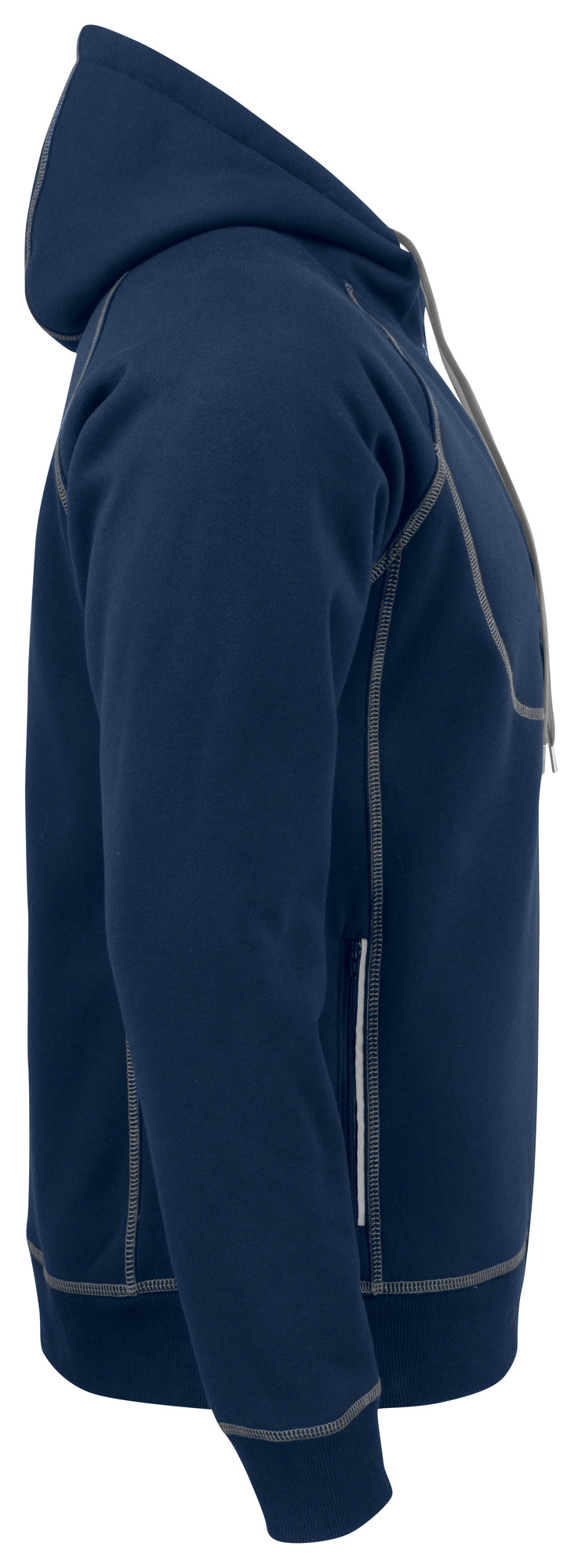 ProJob - 2130 Dickere Kapuzen Sweatshirt-Jacke mit Kontrastnähten