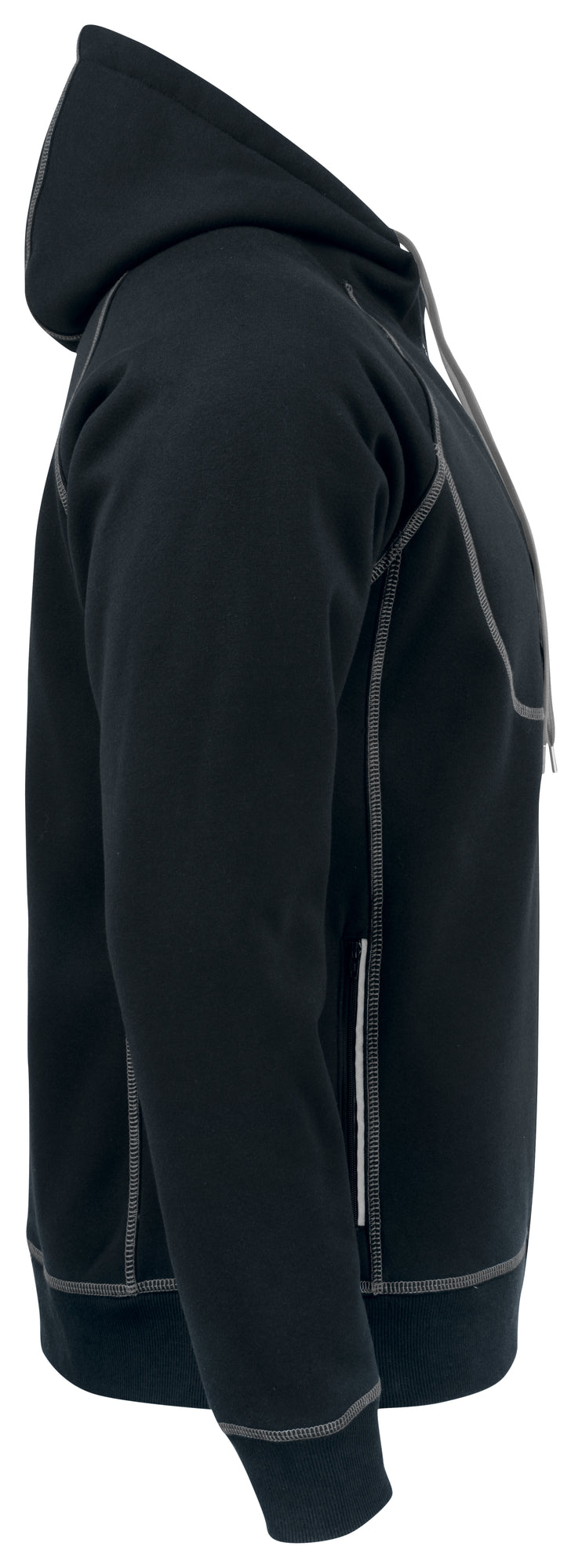 ProJob - 2130 Dickere Kapuzen Sweatshirt-Jacke mit Kontrastnähten