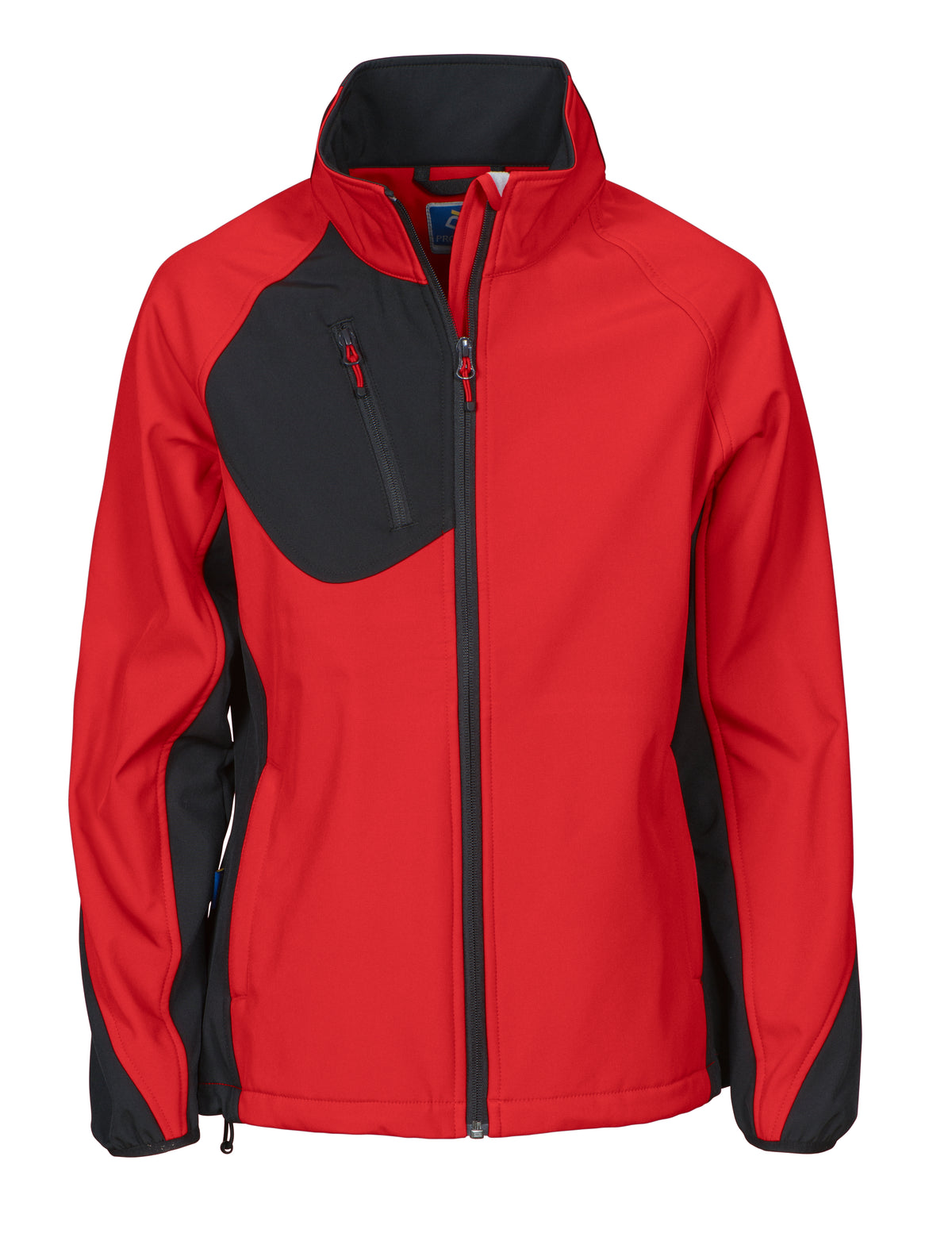 ProJob 2423 Damen Softshell Jacke mit Kontrastelementen Rot, Vorderansicht