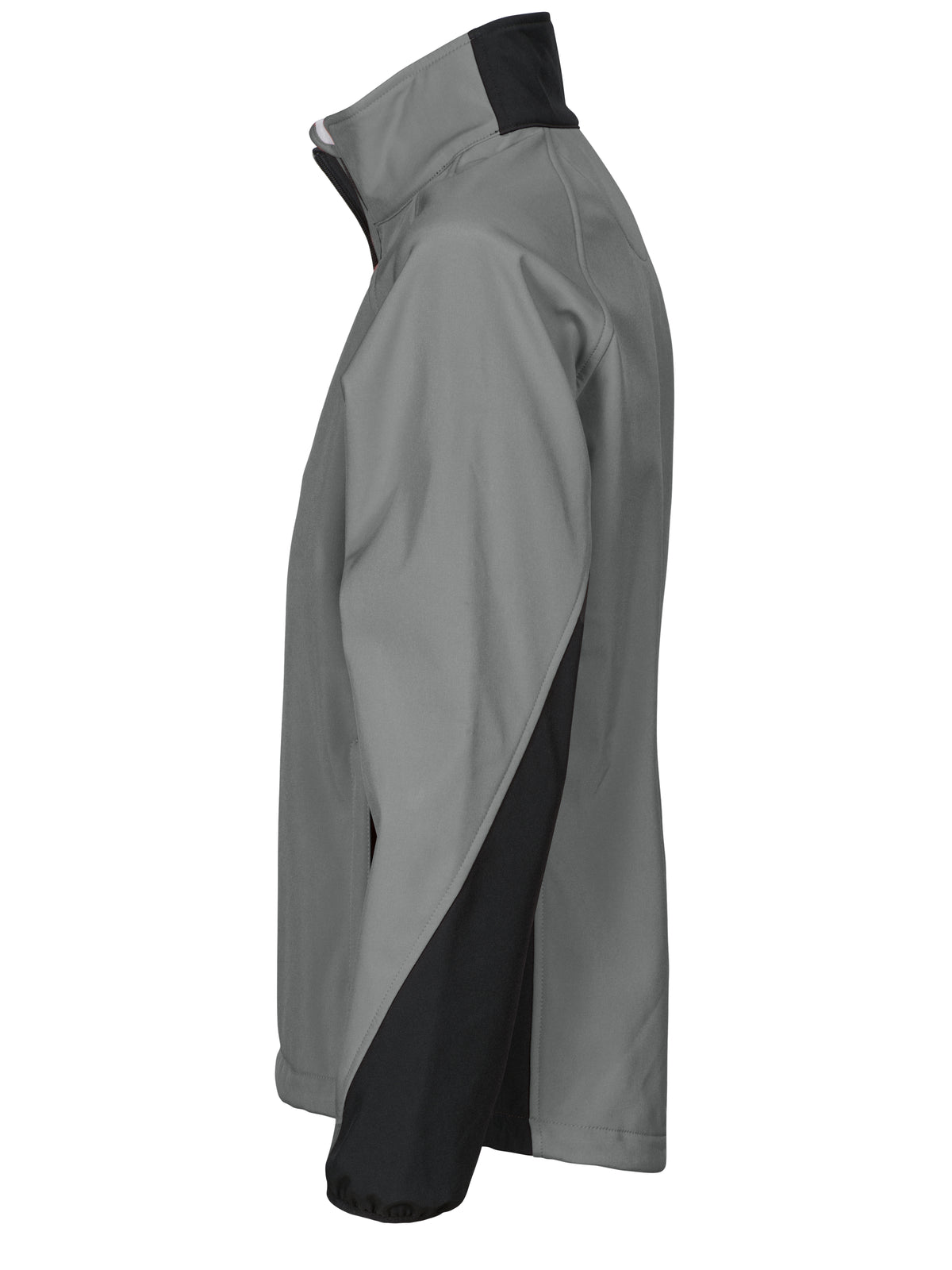 ProJob 2423 Damen Softshell Jacke mit Kontrastelementen Steingrau, Seitenansicht links