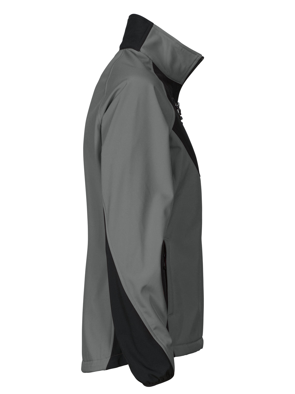 ProJob 2423 Damen Softshell Jacke mit Kontrastelementen Grau, Seitenansicht rechts