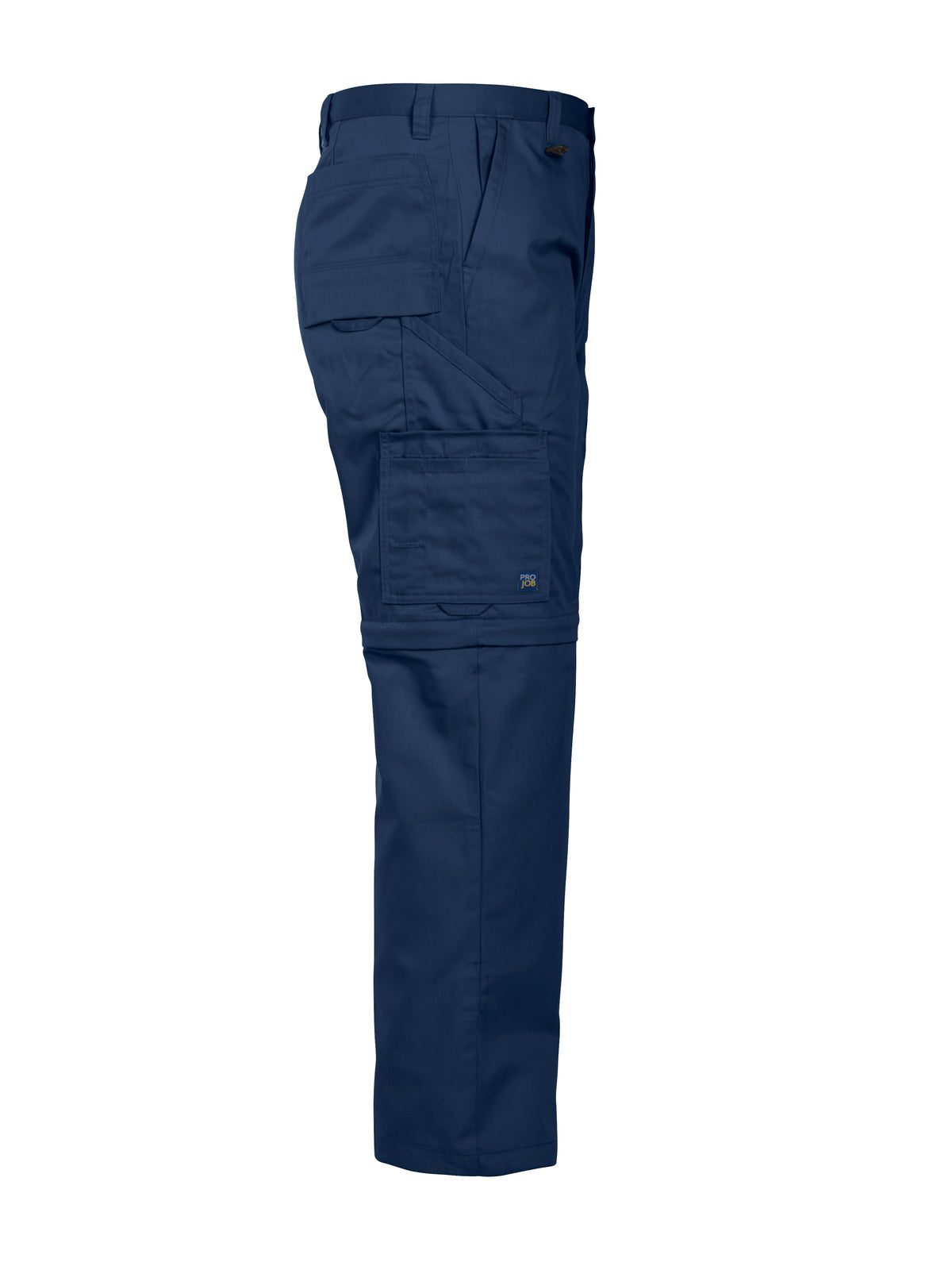 ProJob 2502 Zip Off Arbeitshose Gerader Schnitt Marine, Seitenansicht rechts