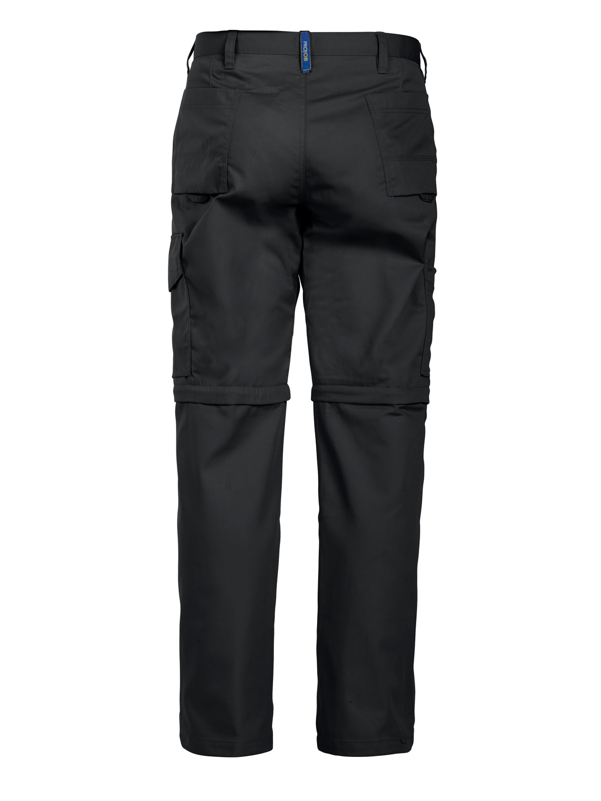ProJob 2502 Zip Off Arbeitshose Gerader Schnitt Schwarz, Rückansicht