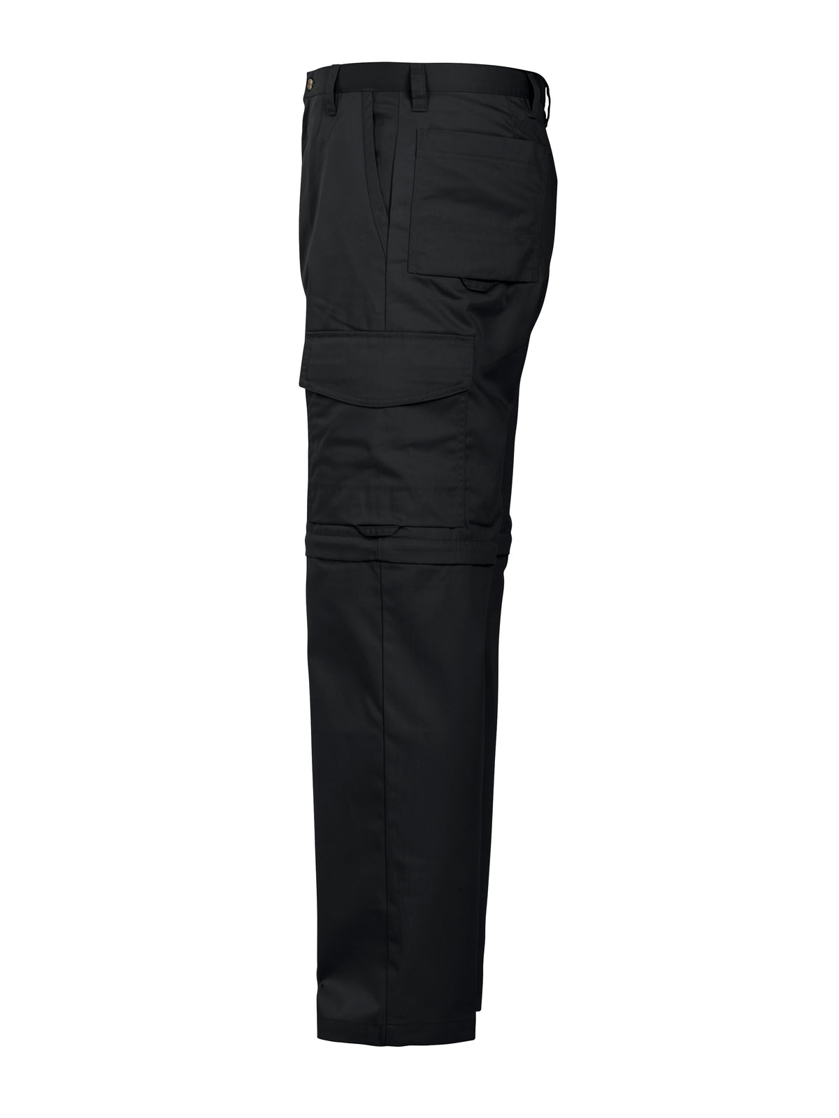ProJob 2502 Zip Off Arbeitshose Gerader Schnitt Schwarz, Seitenansicht links