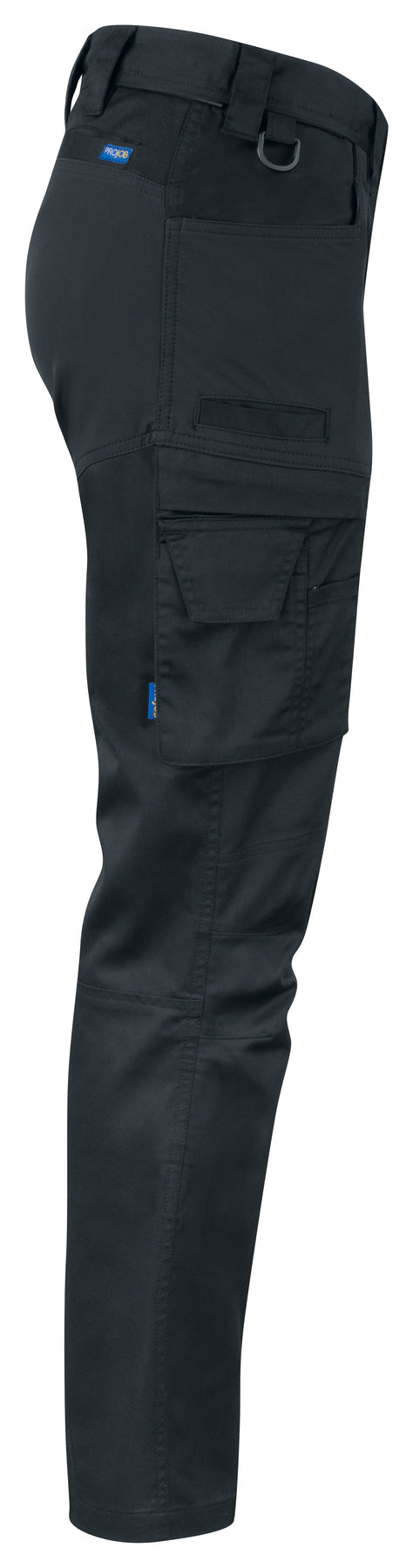 ProJob 2553 Damen Arbeitshose Allzweck Stretch Moderner Schnitt Schwarz, Seitenansicht rechts