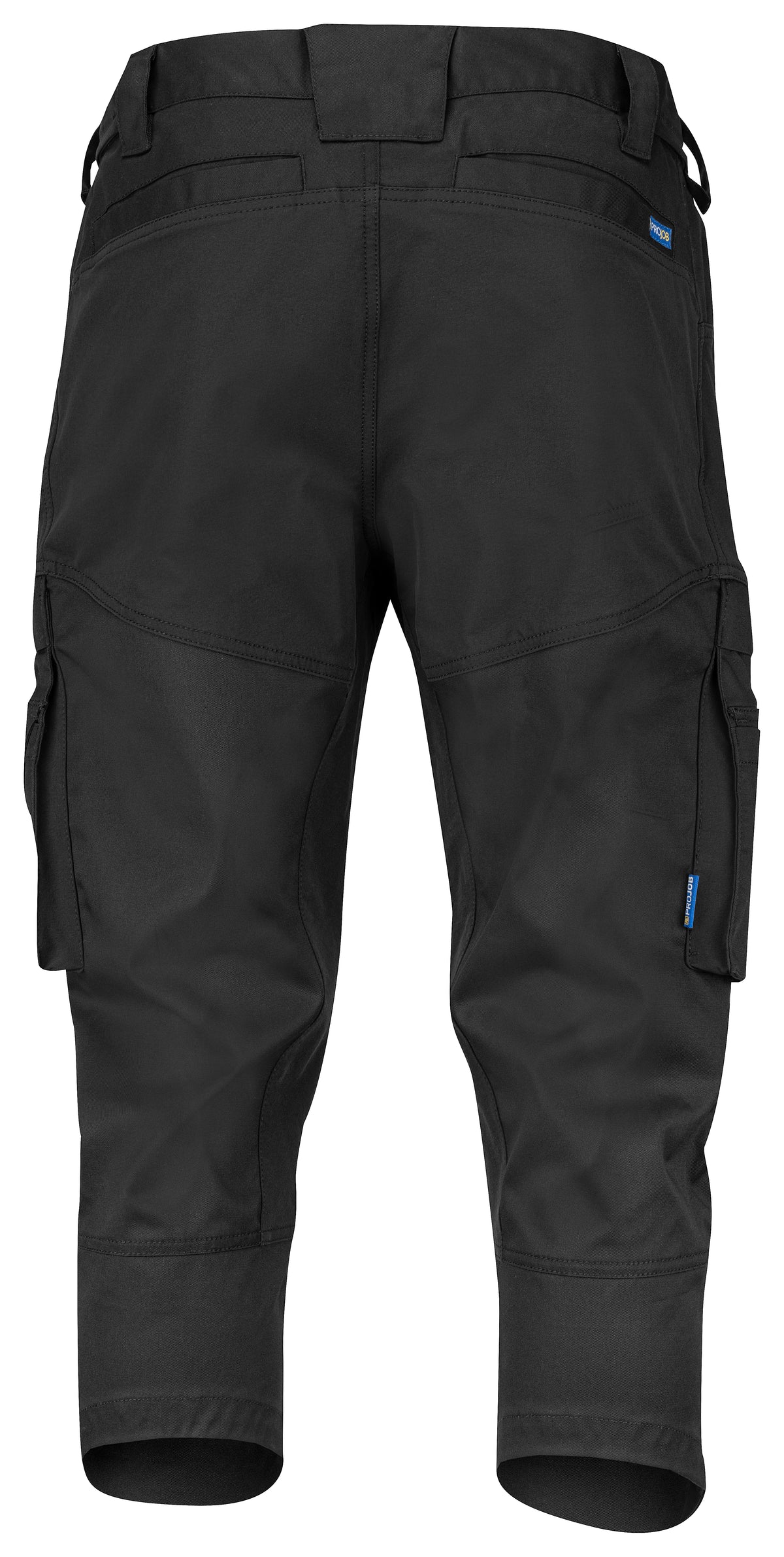 ProJob 2554 3/4 Arbeitshose Polyvalent Stretch Slim Fit Schwarz, Rückansicht