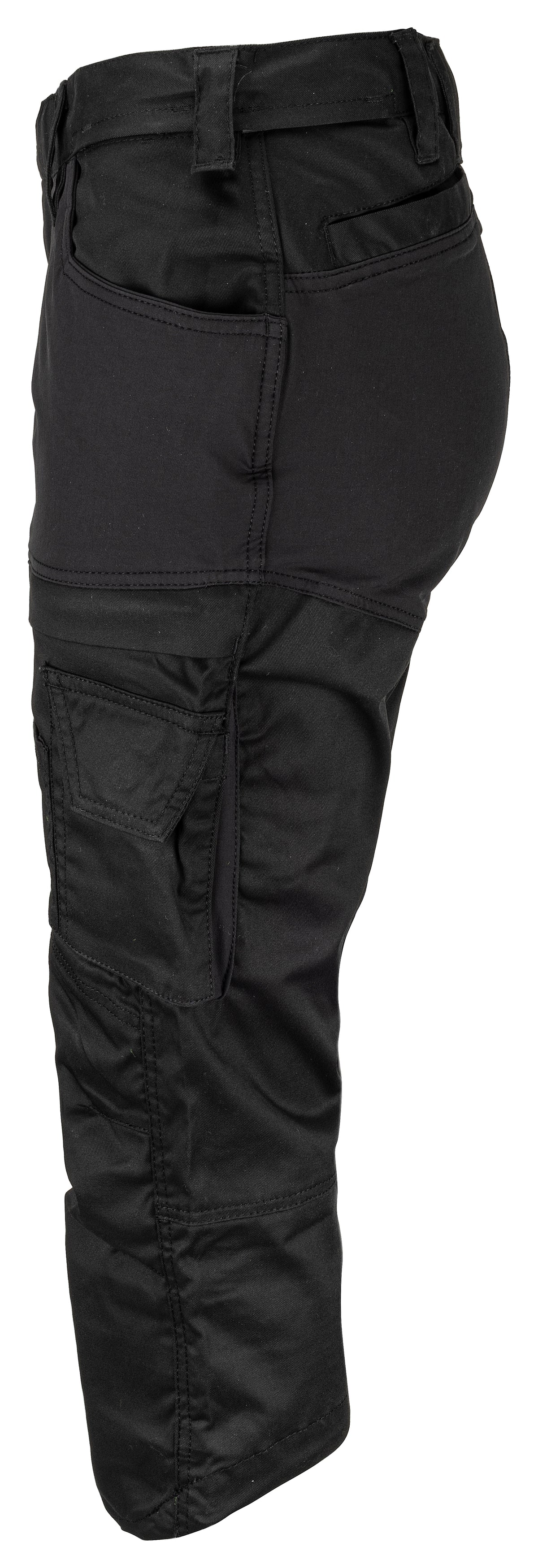 ProJob 2556 Damen 3/4 Arbeitshose Stretch Schwarz, Seitenansicht links