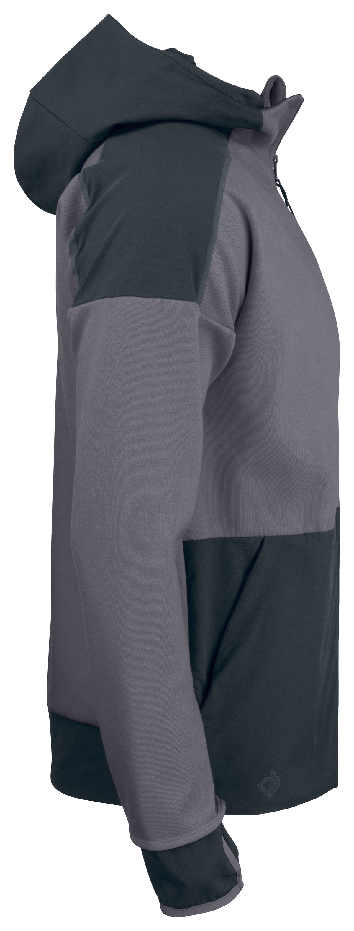 ProJob 3120 Kapuzenjacke mit Elastischen Softshell Elementen Grau, Seitenansicht rechts