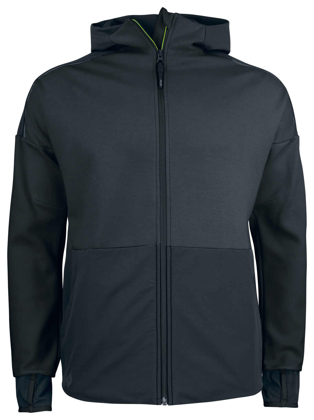 ProJob 3120 Kapuzenjacke mit Elastischen Softshell Elementen Schwarz, Vorderansicht