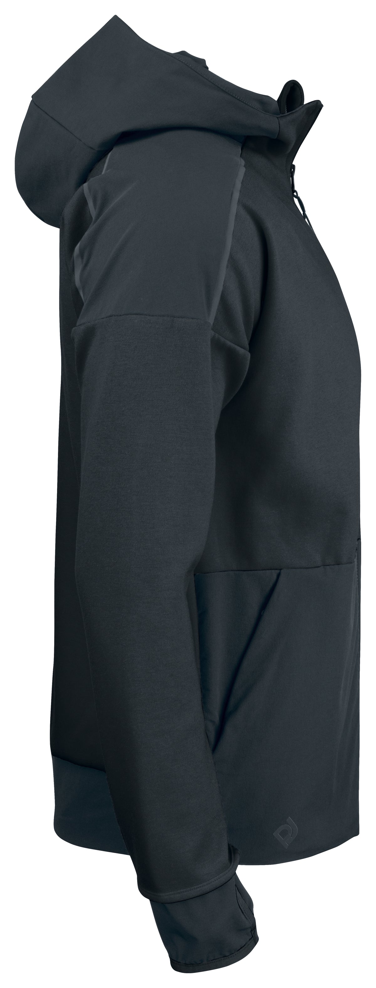 ProJob 3120 Kapuzenjacke mit Elastischen Softshell Elementen Schwarz, Seitenansicht rechts