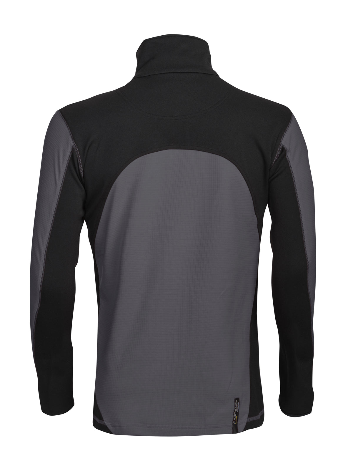 ProJob 3306 Microfleece Sweat in Ripstop Optik mit Kontrast Grau, Rückansicht
