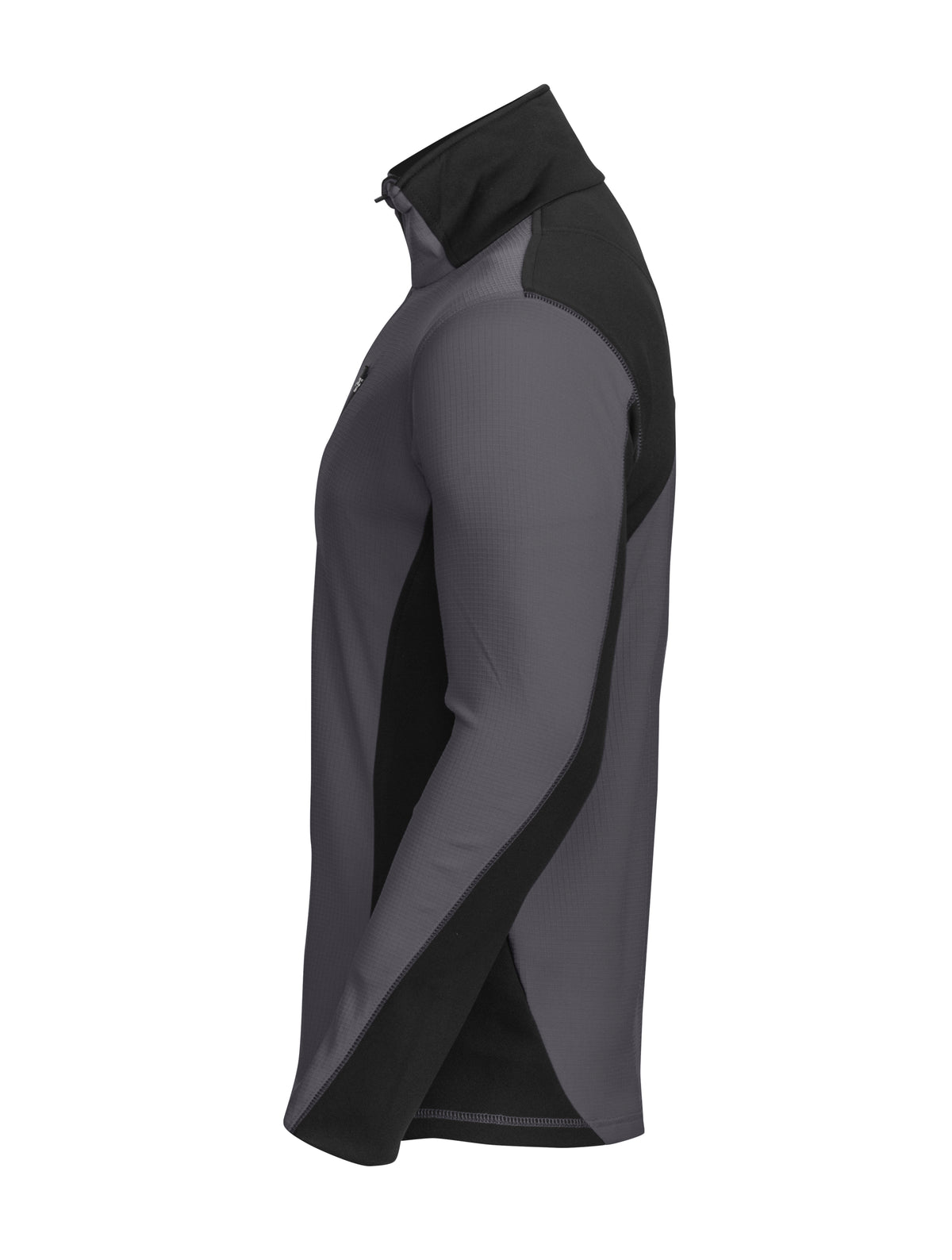 ProJob 3306 Microfleece Sweat in Ripstop Optik mit Kontrast Grau, Seitenansicht links