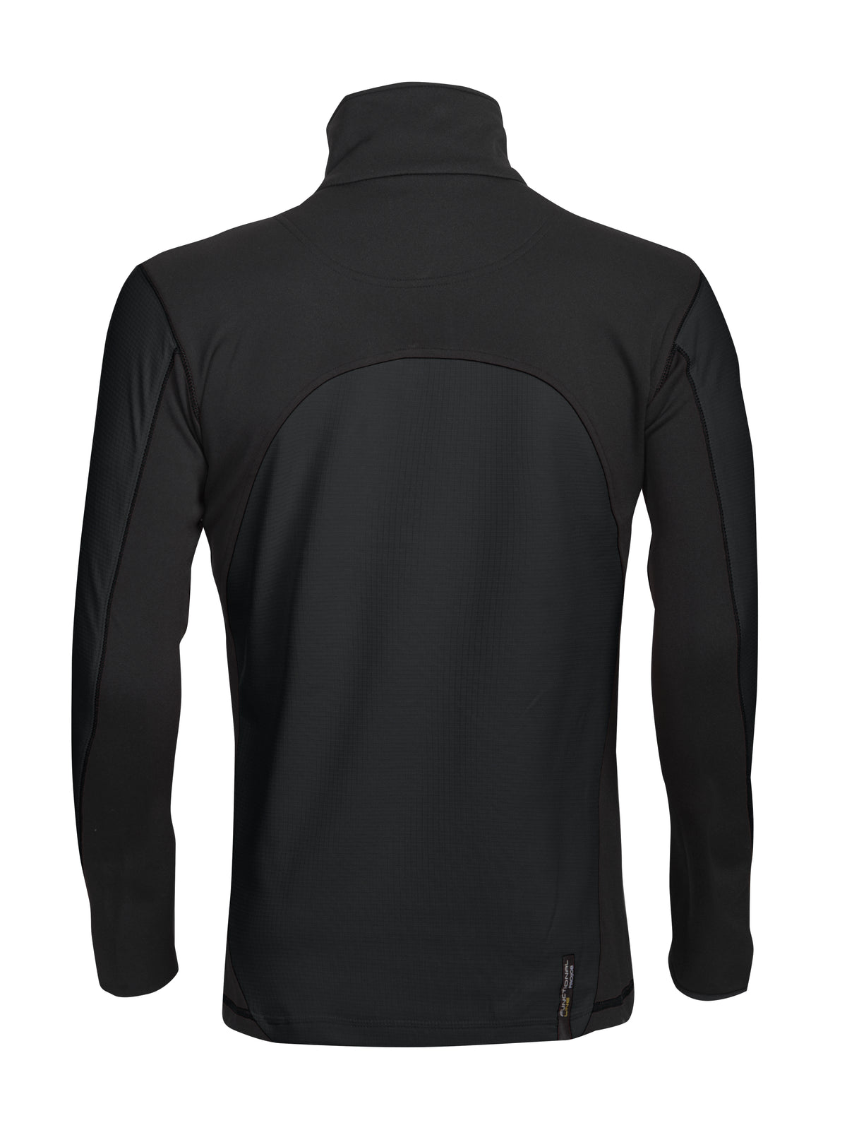 ProJob 3306 Microfleece Sweat in Ripstop Optik mit Kontrast Schwarz, Rückansicht