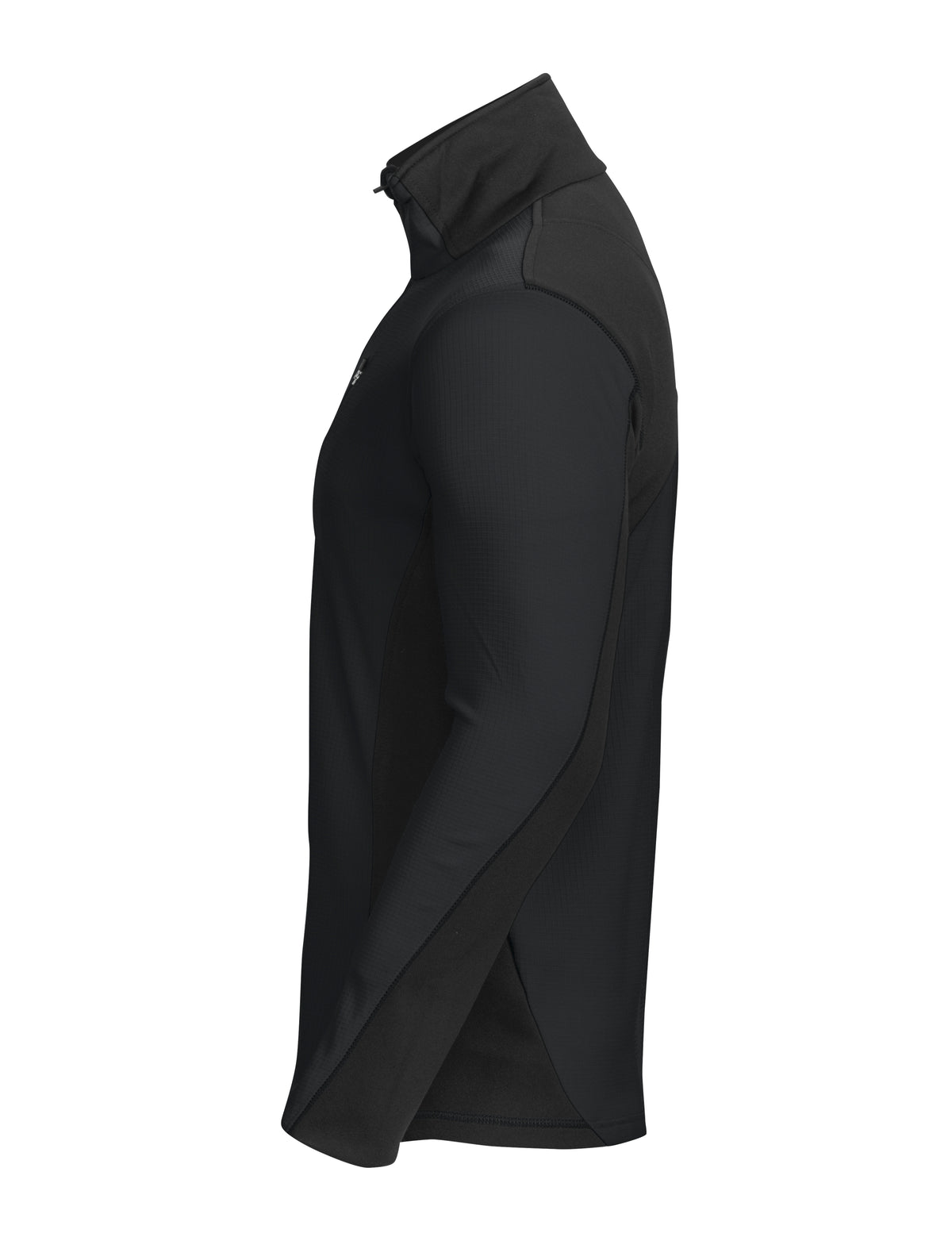ProJob 3306 Microfleece Sweat in Ripstop Optik mit Kontrast Schwarz, Seitenansicht links