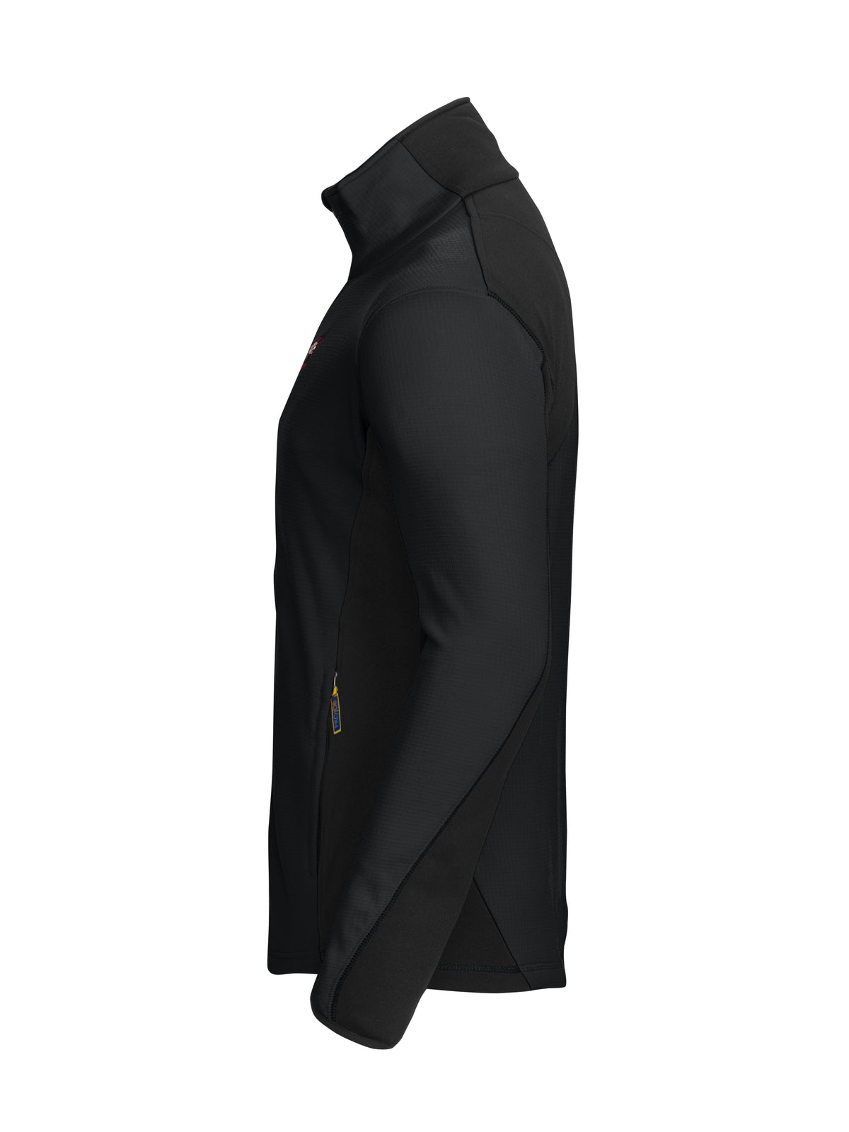 ProJob 3307 Microfleece Jacke in Ripstop Optik Schwarz, Seitenansicht links
