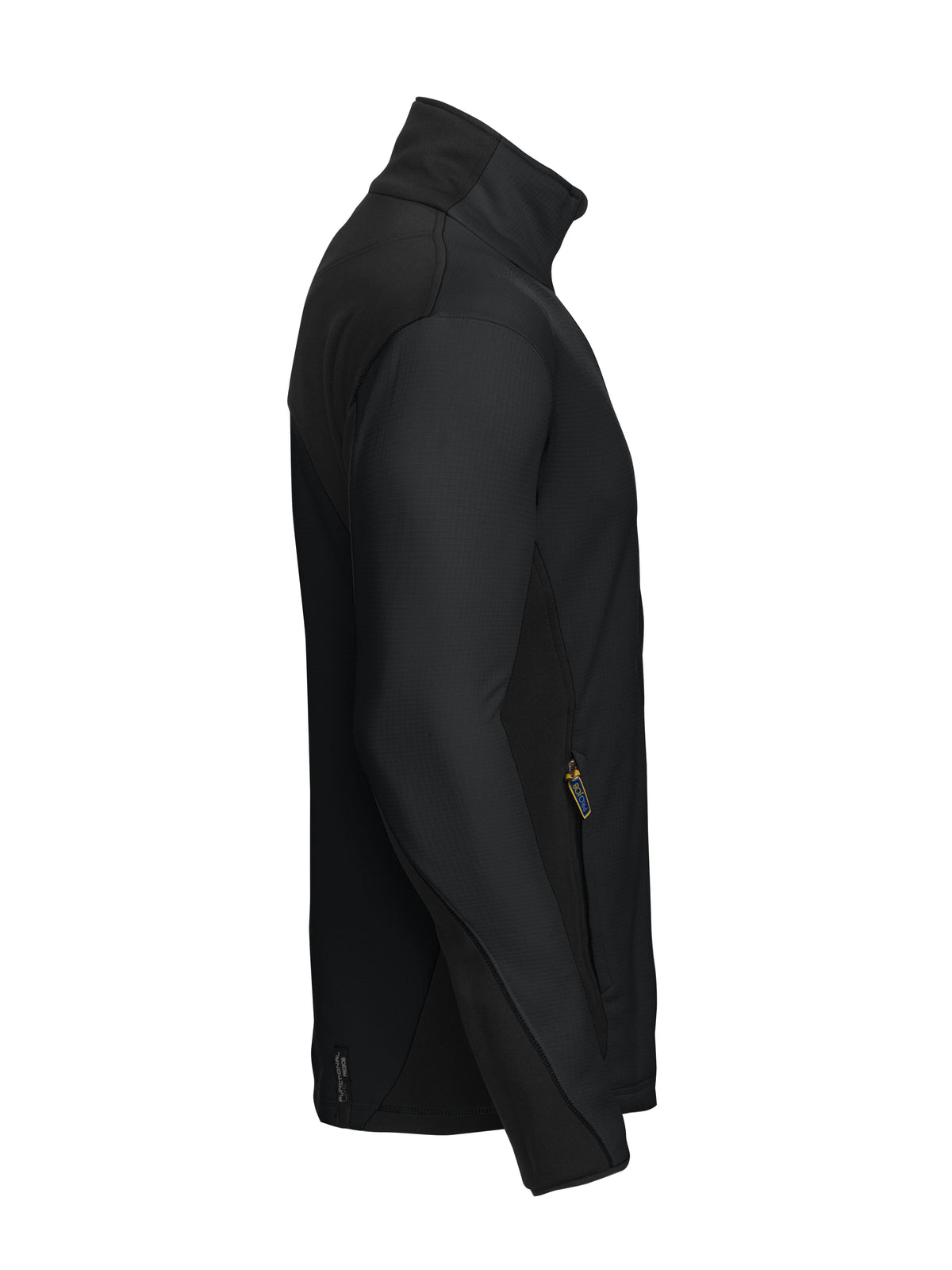 ProJob 3307 Microfleece Jacke in Ripstop Optik Schwarz, Seitenansicht rechts