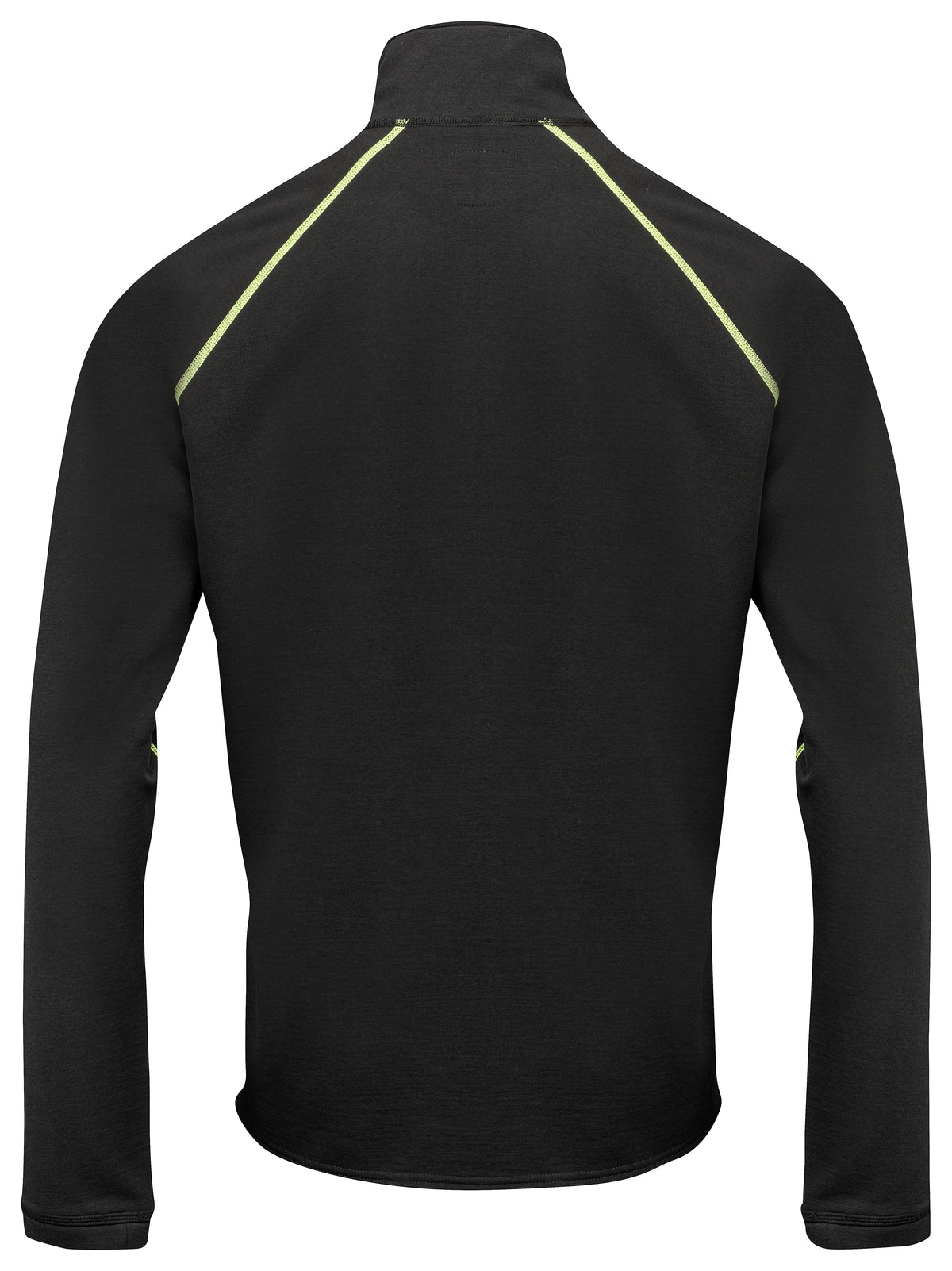 ProJob 3317 Funktionaler Microfleece Jacke ohne Kapuze Schwarz/Gelb, Rückansicht