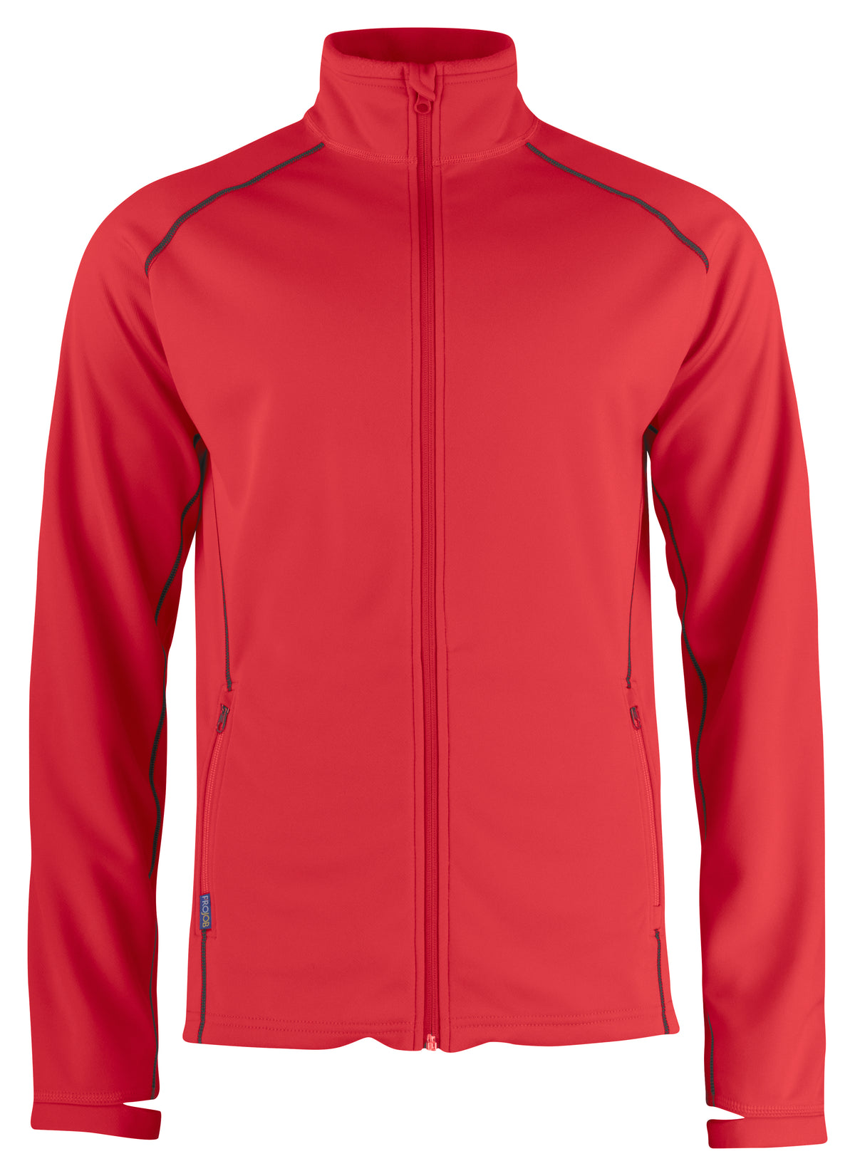 ProJob 3317 Funktionaler Microfleece Jacke ohne Kapuze Rot, Vorderansicht