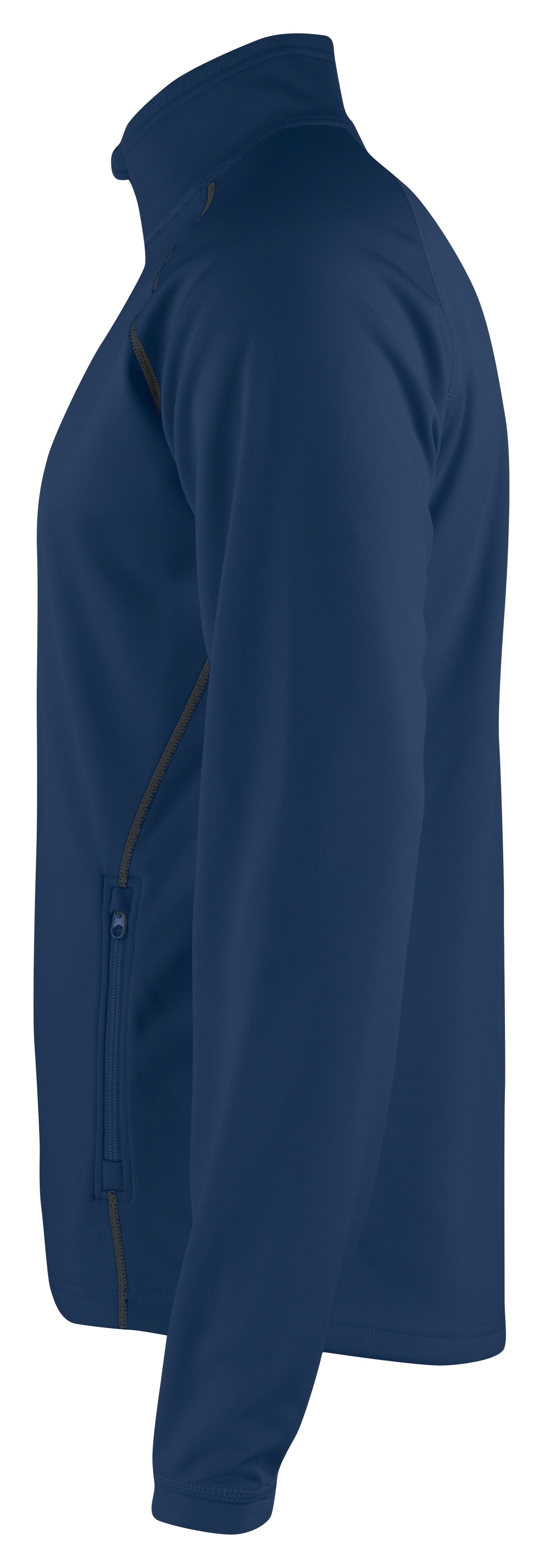 ProJob 3317 Funktionaler Microfleece Jacke ohne Kapuze Marine, Seitenansicht rechts