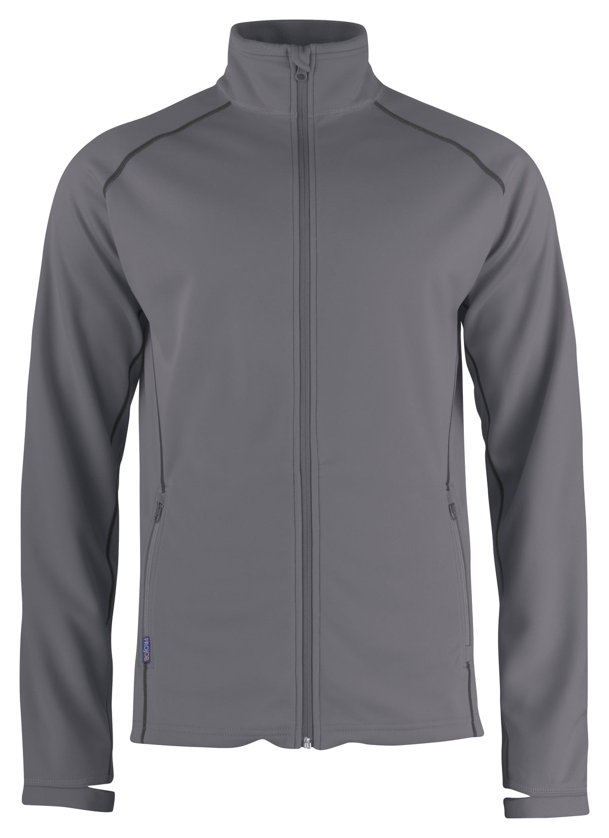 ProJob 3317 Funktionaler Microfleece Jacke ohne Kapuze Grau, Vorderansicht