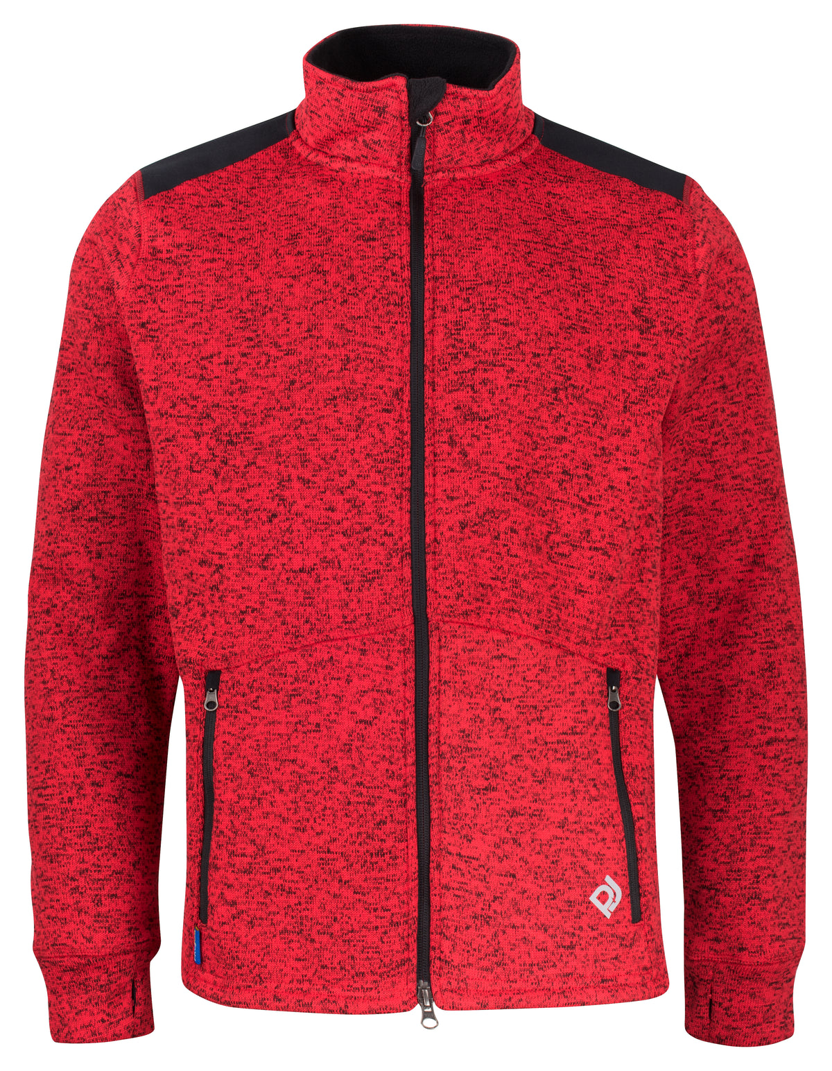 ProJob 3318 Fleece Jacke in Melange Optik Rot, Vorderansicht