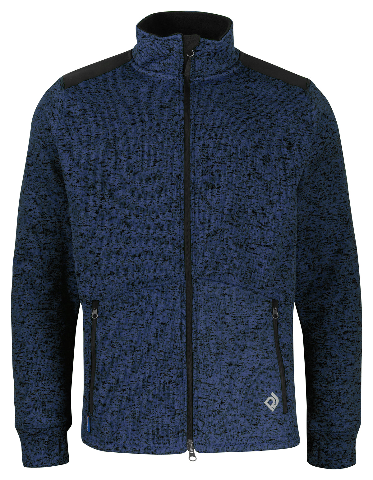 ProJob 3318 Fleece Jacke in Melange Optik Marine, Vorderansicht