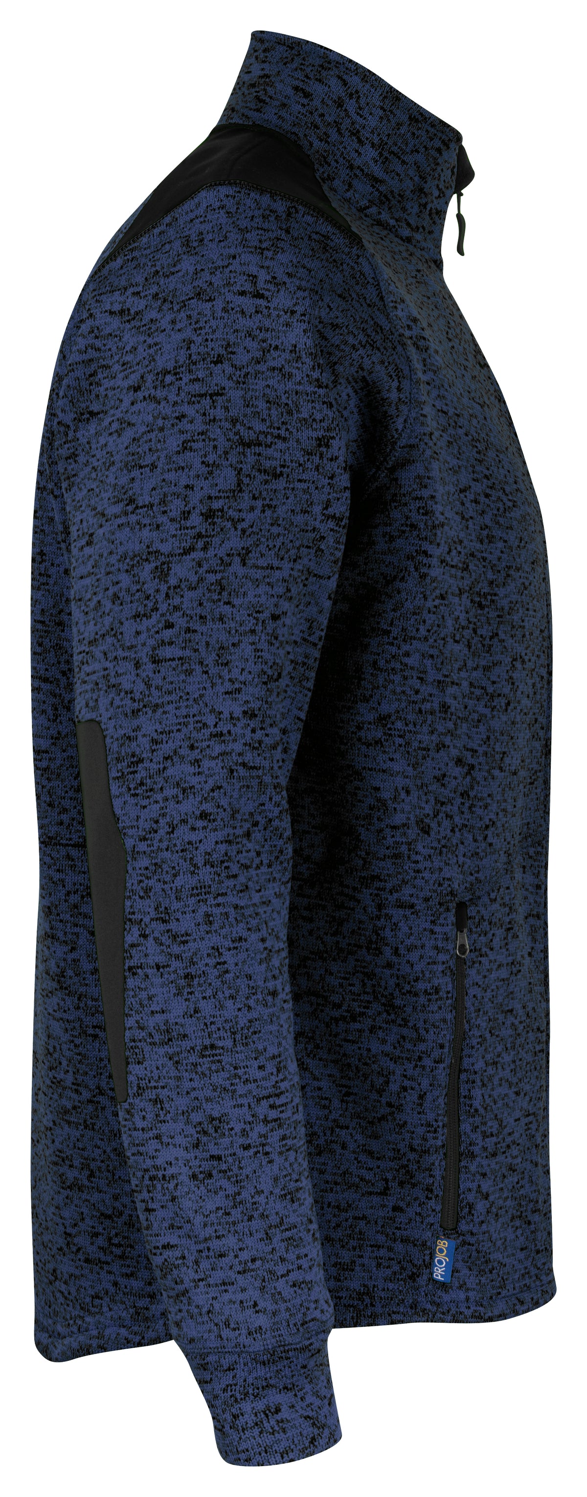 ProJob 3318 Fleece Jacke in Melange Optik Marine, Seitenansicht rechts