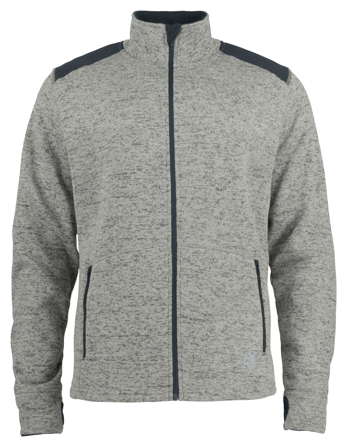 ProJob 3318 Fleece Jacke in Melange Optik Graumeliert, Vorderansicht