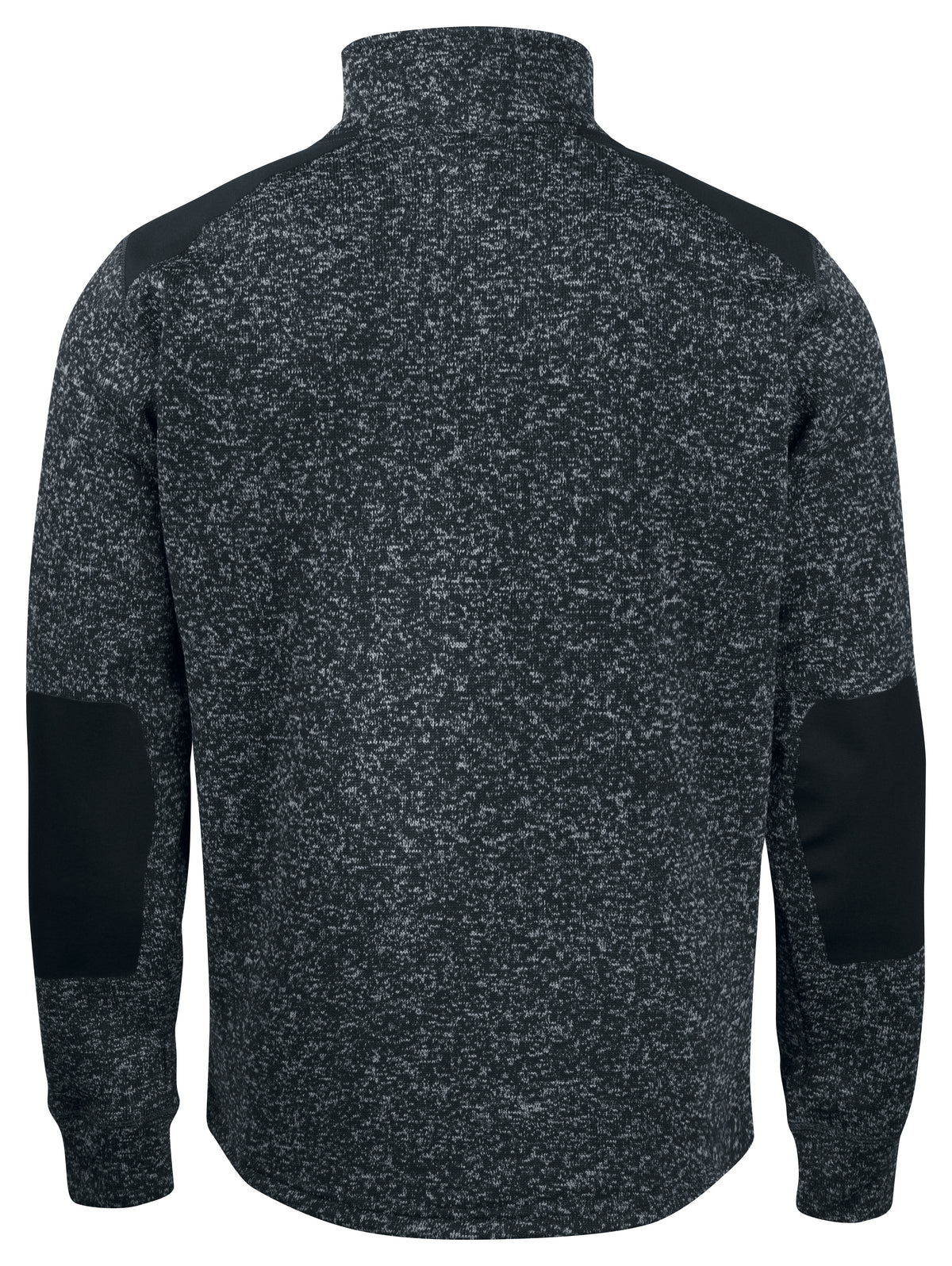 ProJob 3318 Fleece Jacke in Melange Optik Schwarz, Rückansicht