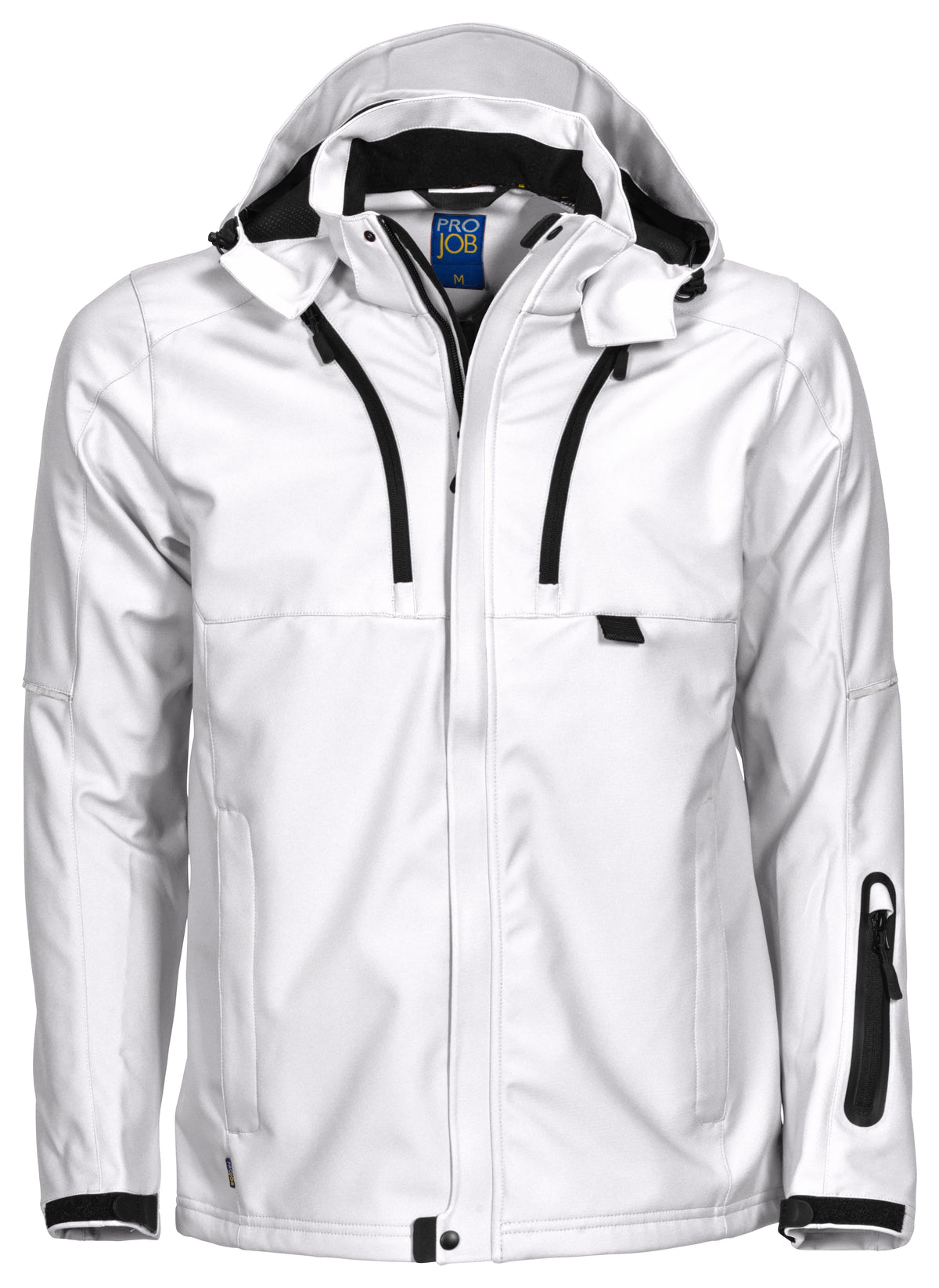 ProJob 3406 3-Lagige Softshell Jacke Weiss, Vorderansicht