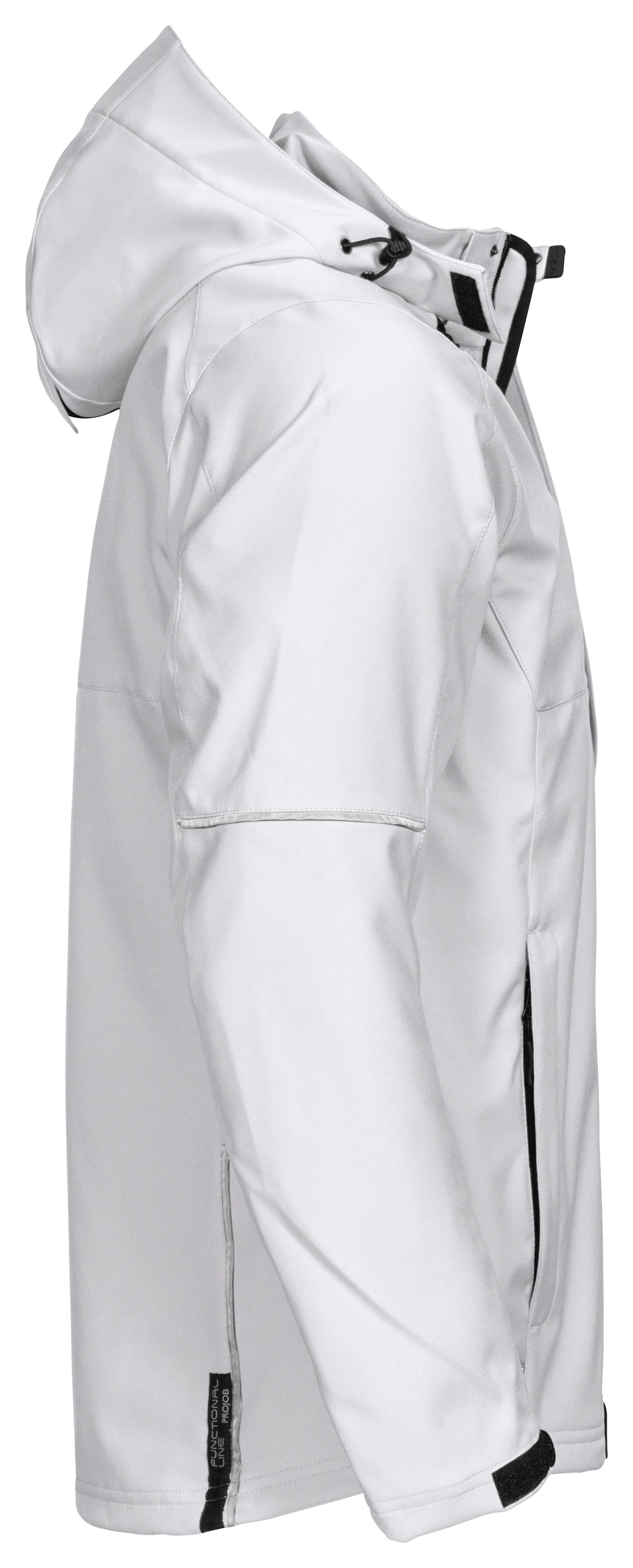 ProJob 3406 3-Lagige Softshell Jacke Weiss, Seitenansicht rechts