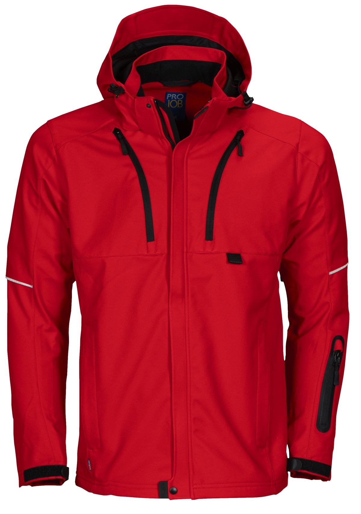 ProJob 3406 3-Lagige Softshell Jacke Rot, Vorderansicht