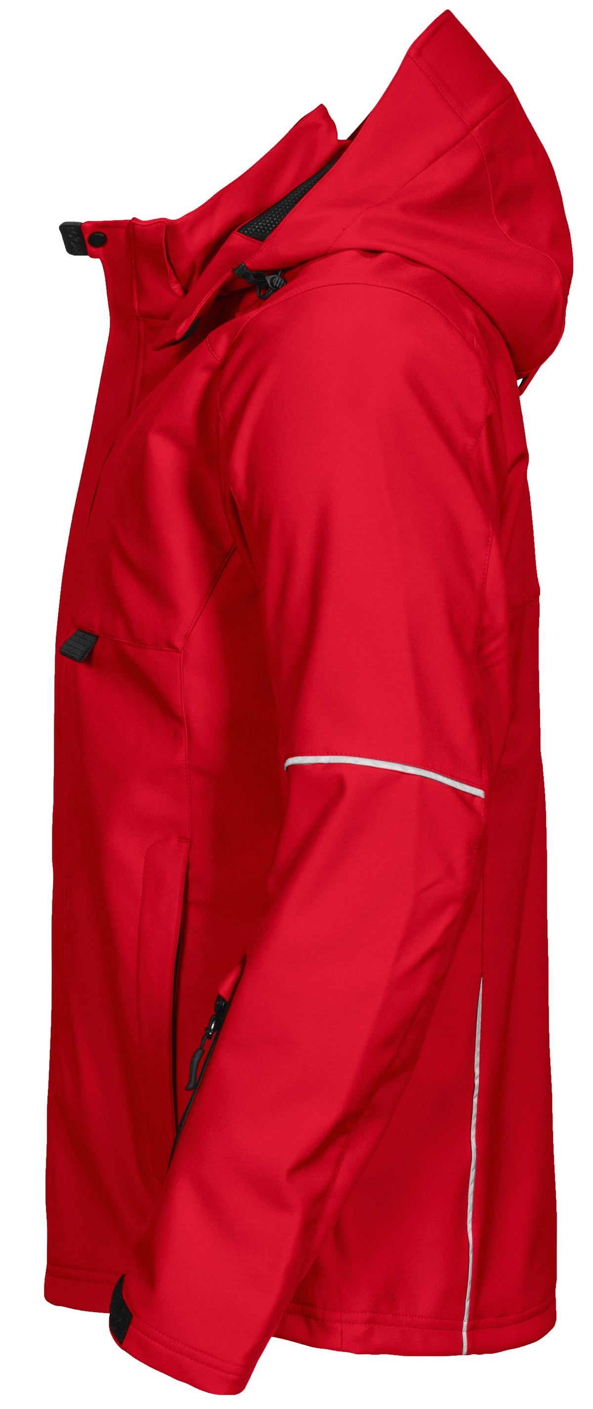 ProJob 3406 3-Lagige Softshell Jacke Rot, Seitenansicht links