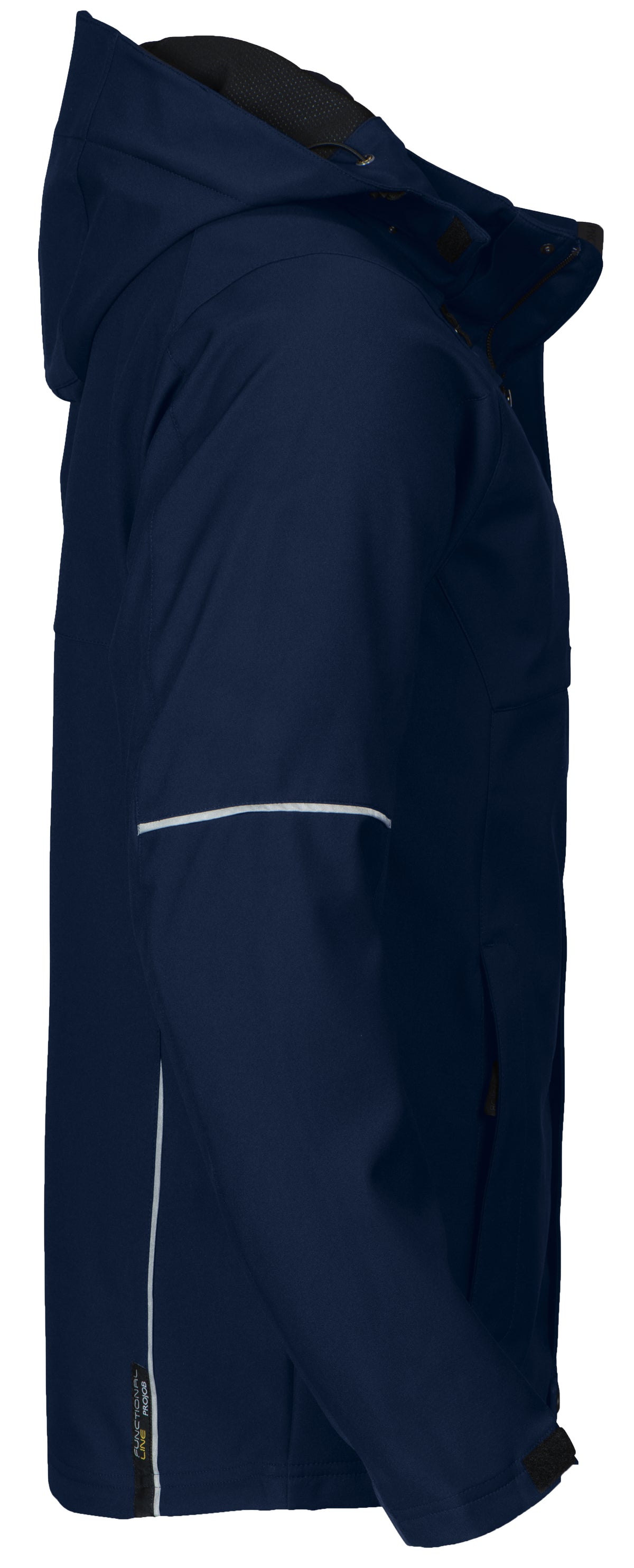 ProJob 3406 3-Lagige Softshell Jacke Marine, Seitenansicht rechts