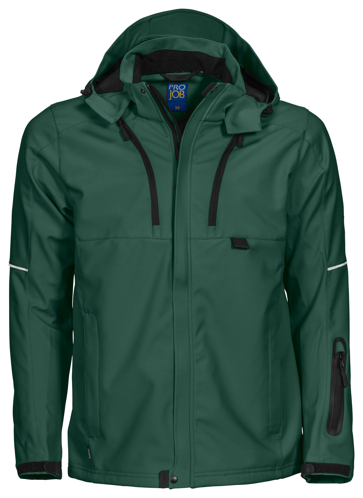 ProJob 3406 3-Lagige Softshell Jacke Grün, Vorderansicht