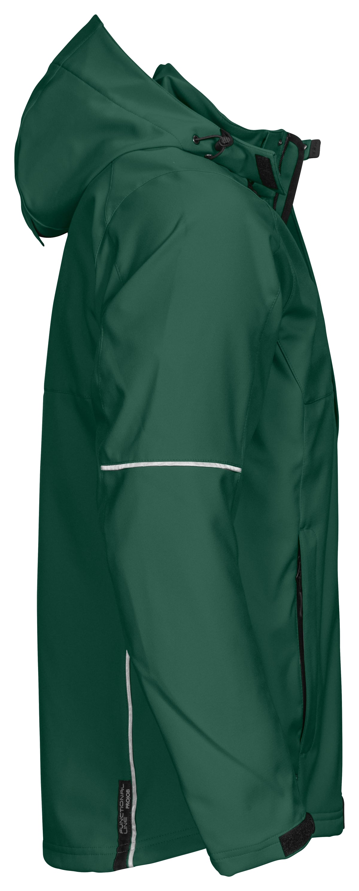 ProJob 3406 3-Lagige Softshell Jacke Grün, Seitenansicht rechts
