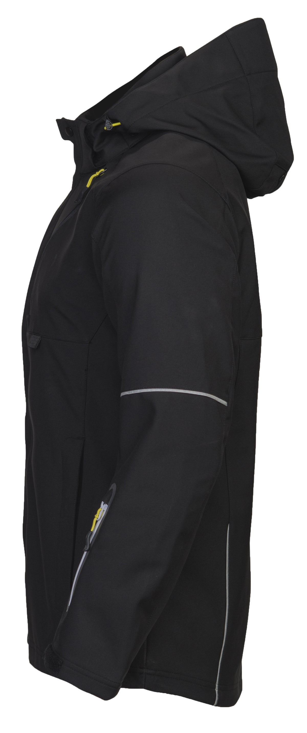 ProJob 3406 3-Lagige Softshell Jacke Schwarz, Seitenansicht links