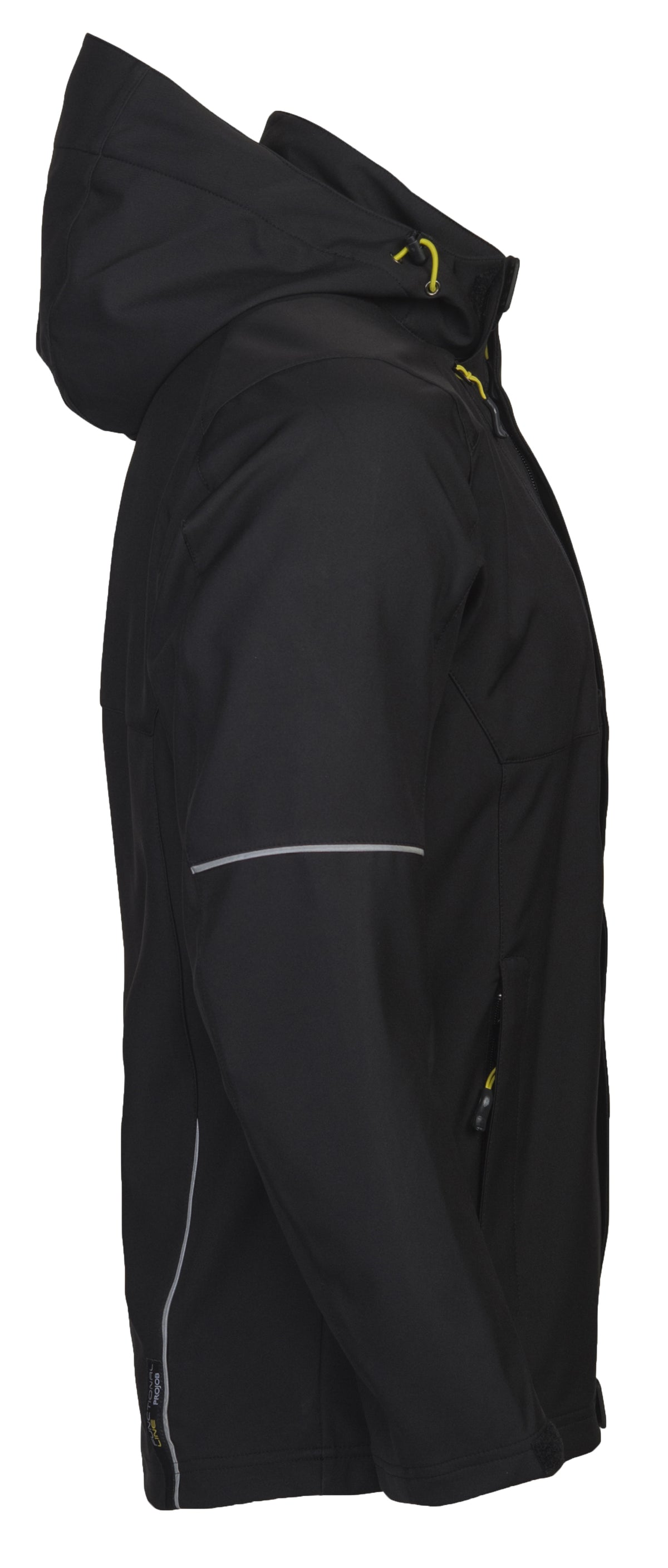 ProJob 3406 3-Lagige Softshell Jacke Schwarz, Seitenansicht rechts