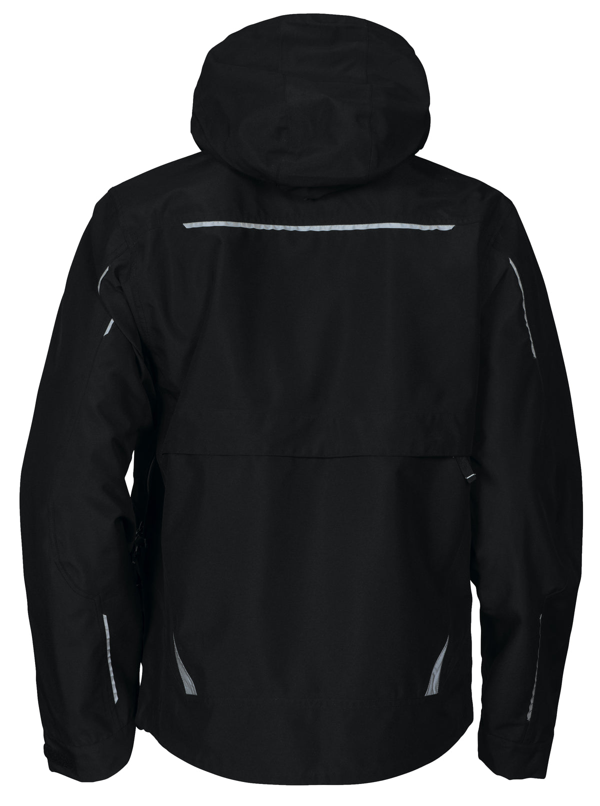 ProJob 3410 3-Lagige Wind- und Wasserdichte Hardshell Jacke Schwarz, Rückansicht