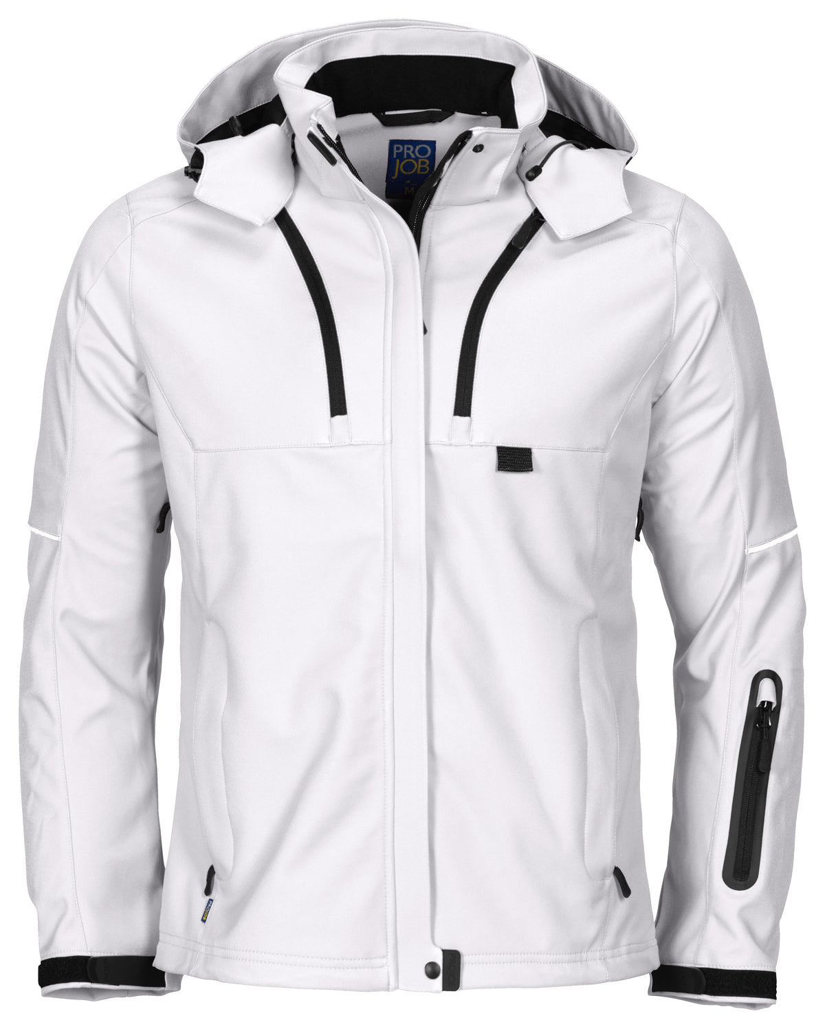 ProJob 3412 Damen 3-Lagige Softshell Jacke Weiss, Vorderansicht